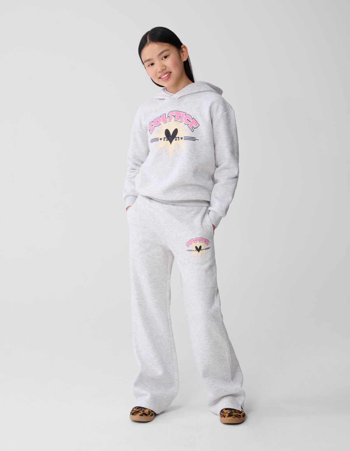 Solstice Wide Leg Jogger Broek Grijs SHOEBY GIRLS