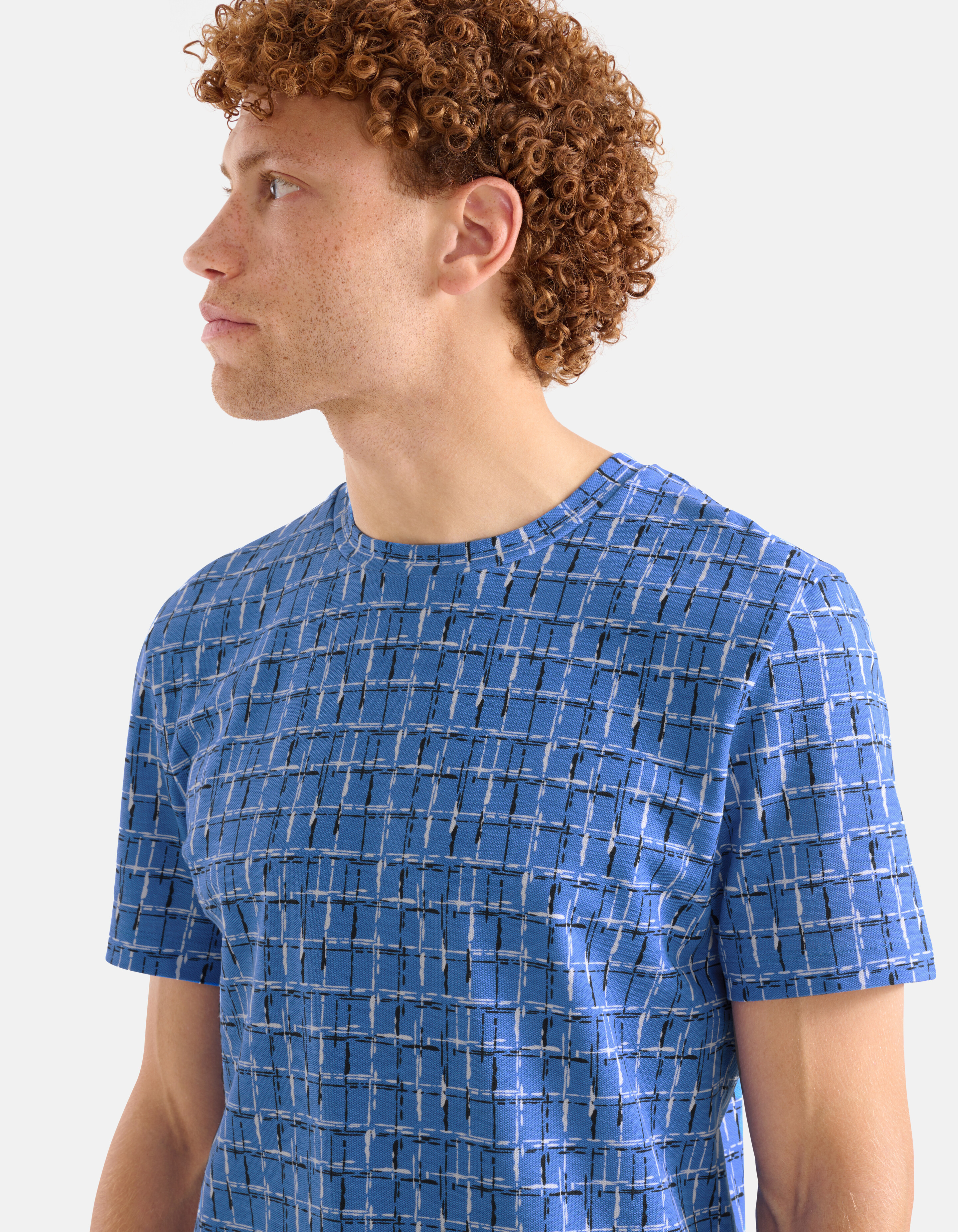 Printed T-shirt Blauw SHOEBY MEN
