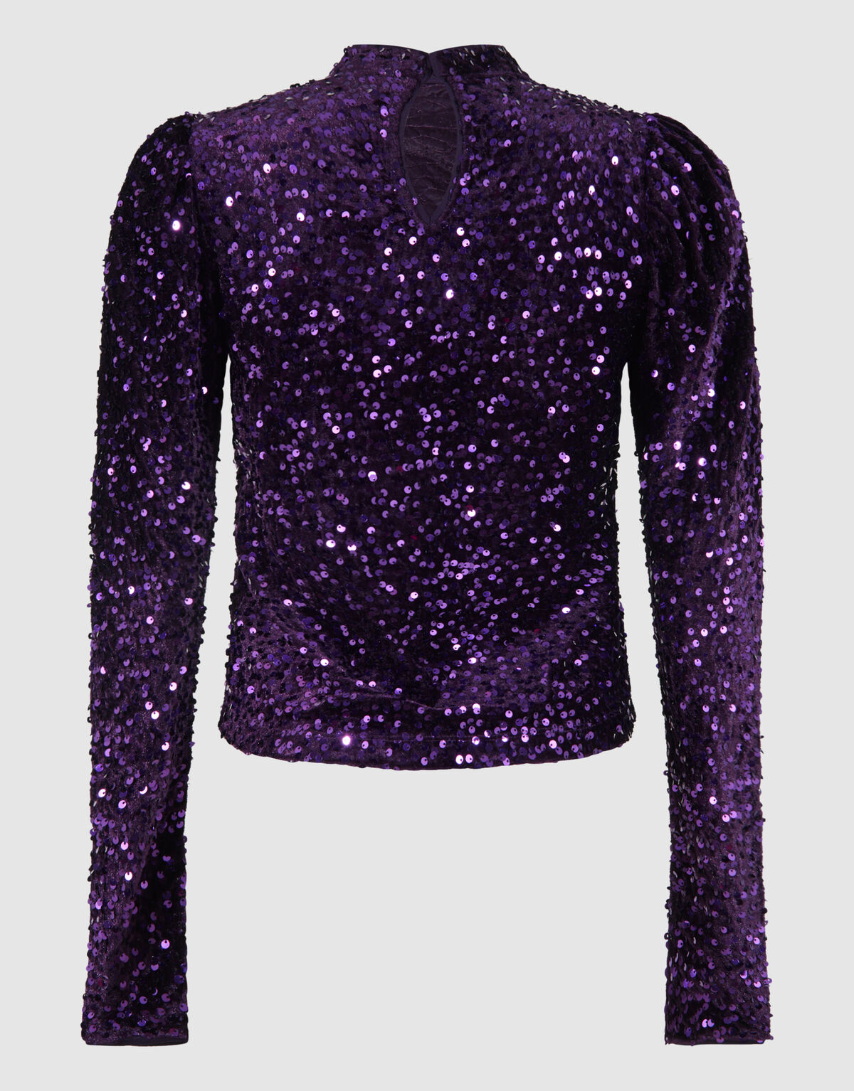 Velvet Pailletten Top Donkerpaars SHOEBY WOMEN