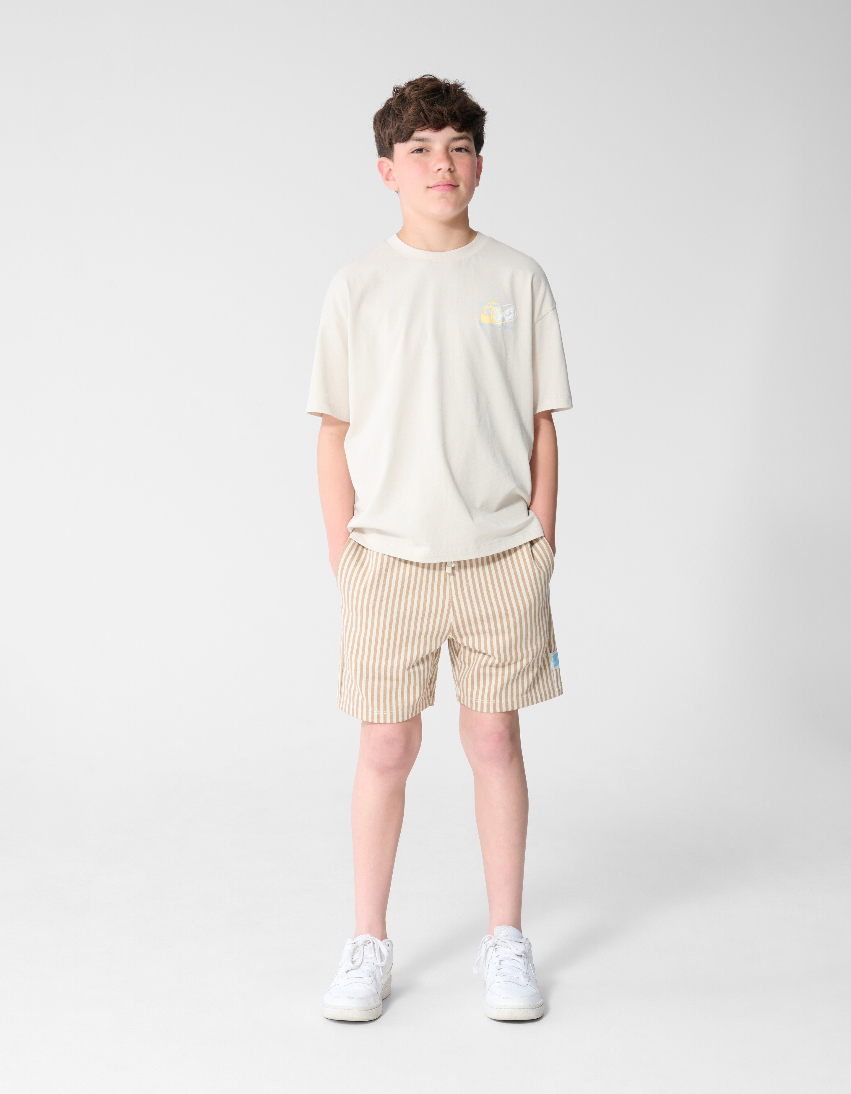 Striped Short Beige SHOEBY BOYS