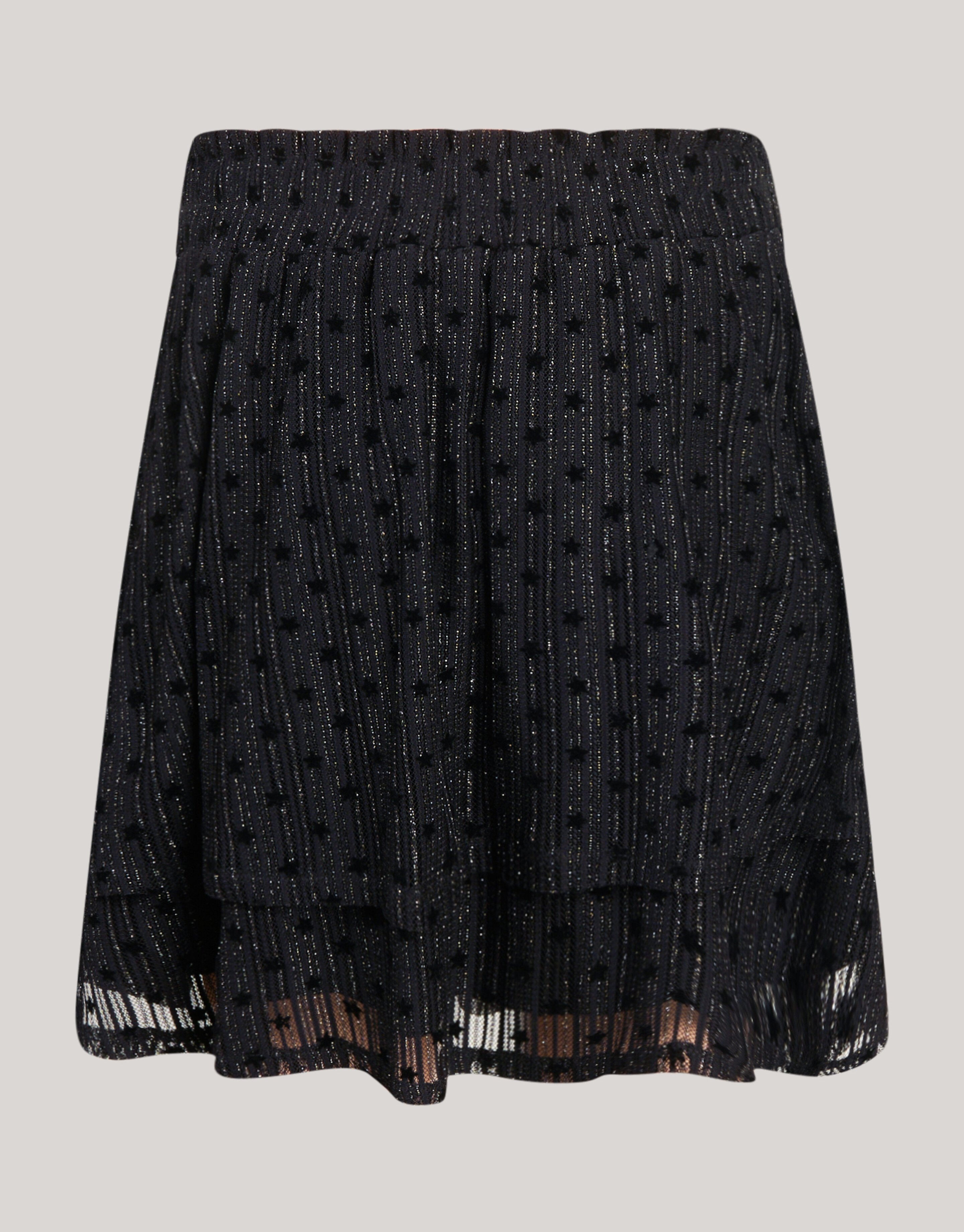 Glitter Mesh Rok Zwart SHOEBY GIRLS