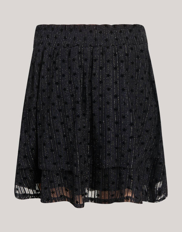 Glitter Mesh Rok Zwart SHOEBY GIRLS