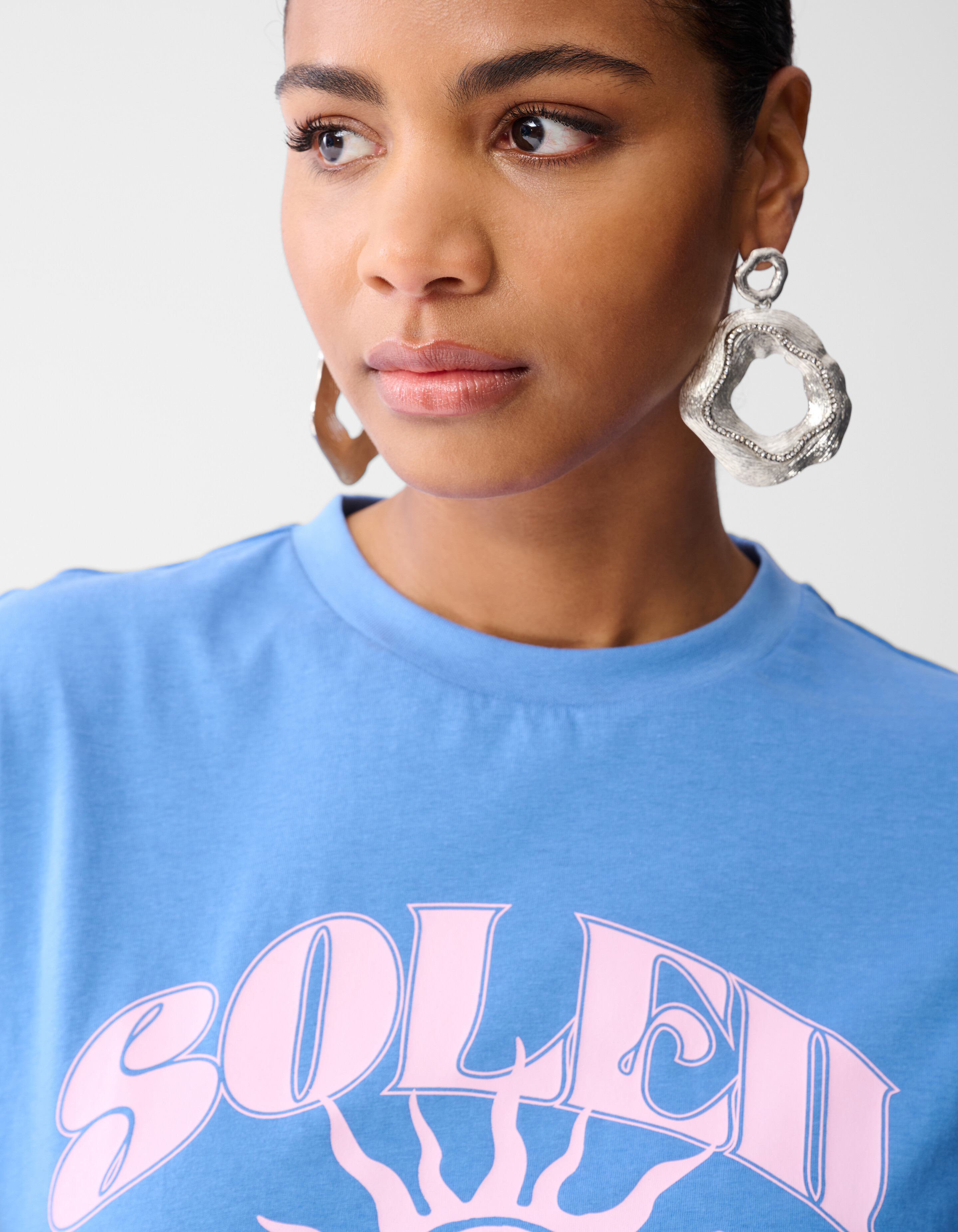 Soleil Artwork T-shirt Blauw SHOEBY WOMEN