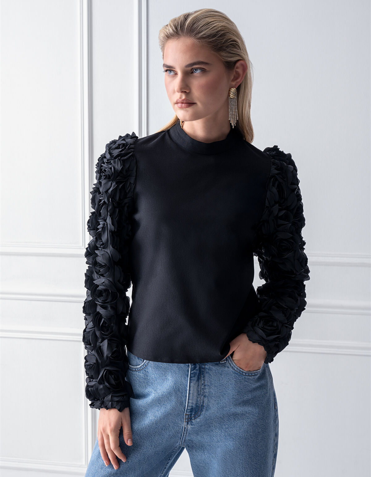 Rozen Top Zwart SHOEBY WOMEN