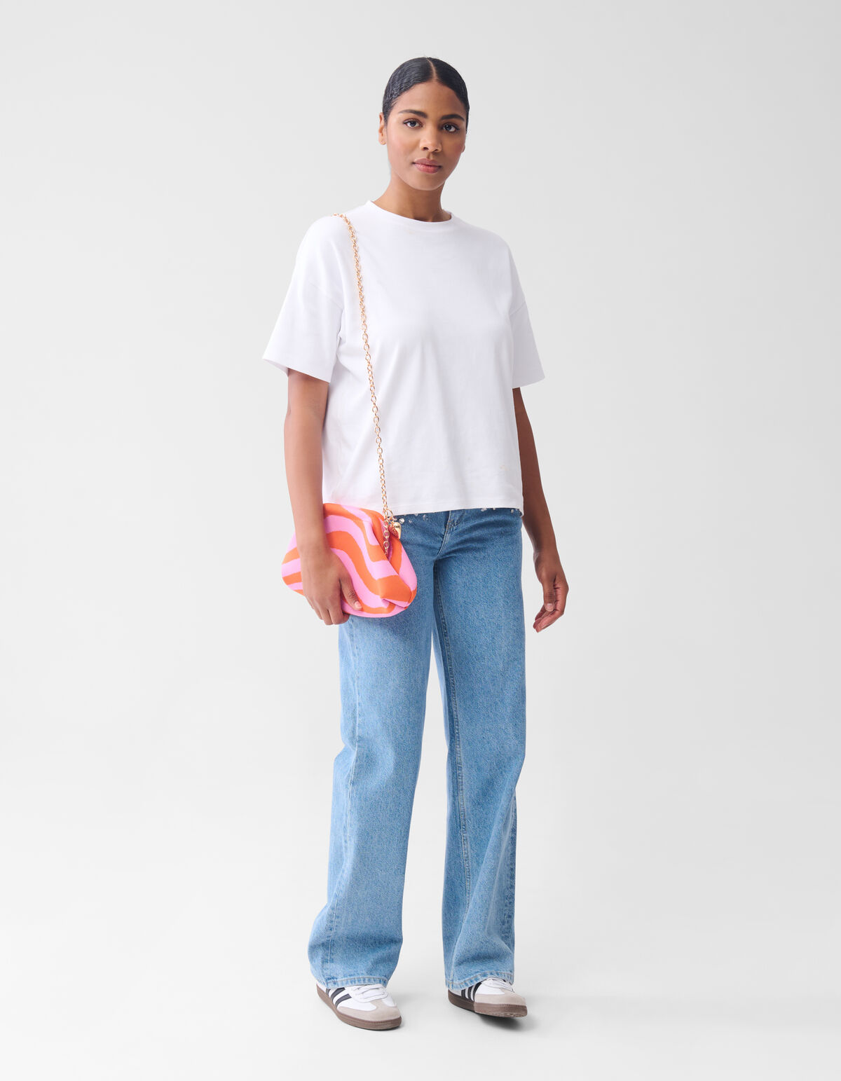 Knitted Clutch Tas Roze SHOEBY ACCESSOIRES