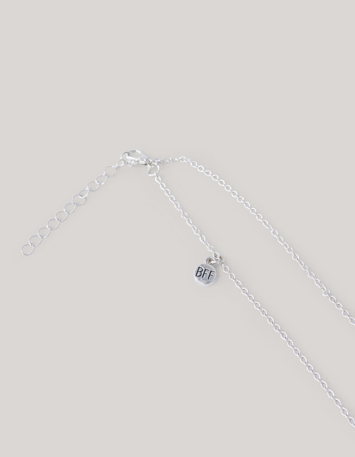 BFF Heart Ketting Zilver SHOEBY ACCESSOIRES