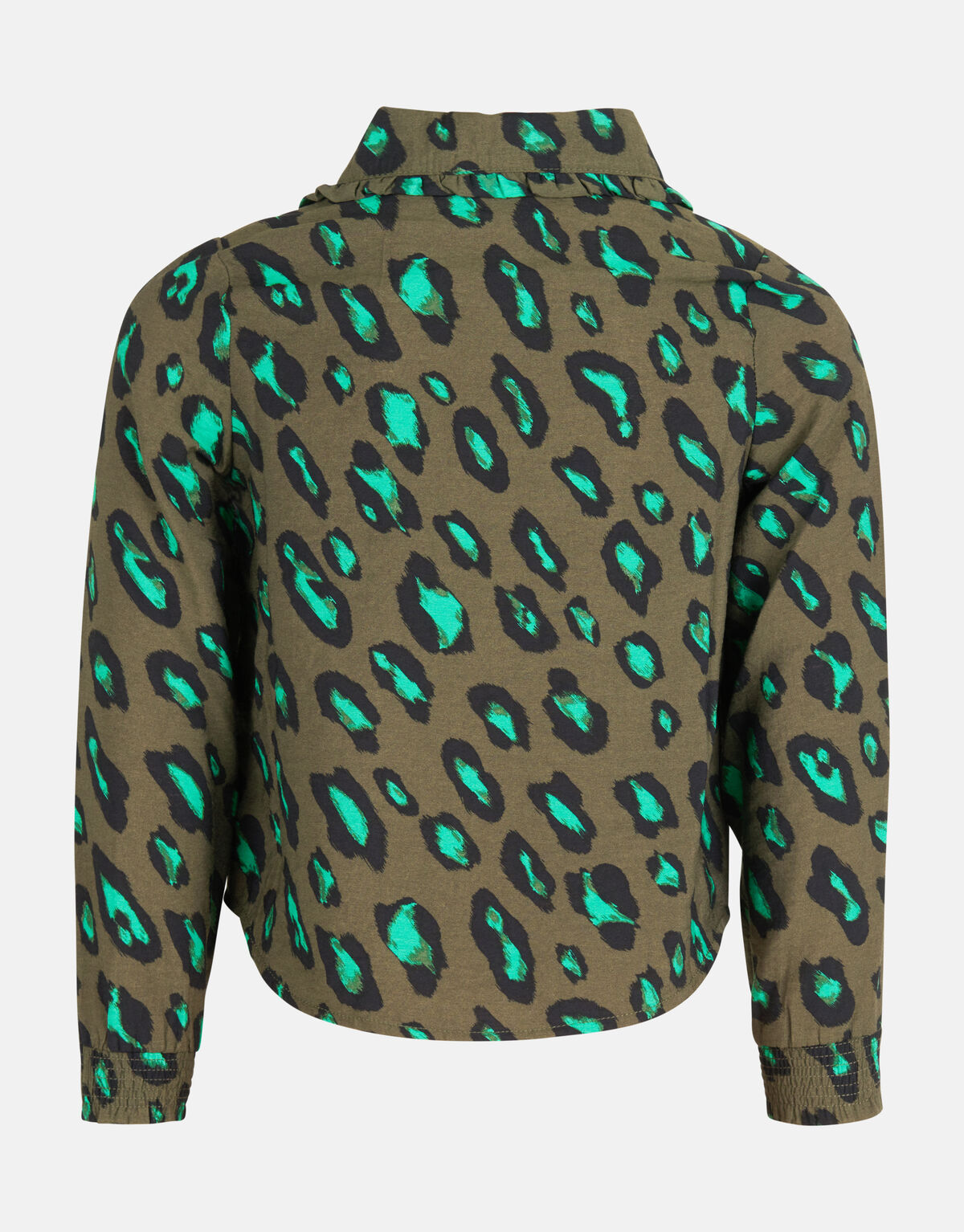 Leopard Blouse Donkergroen SHOEBY GIRLS