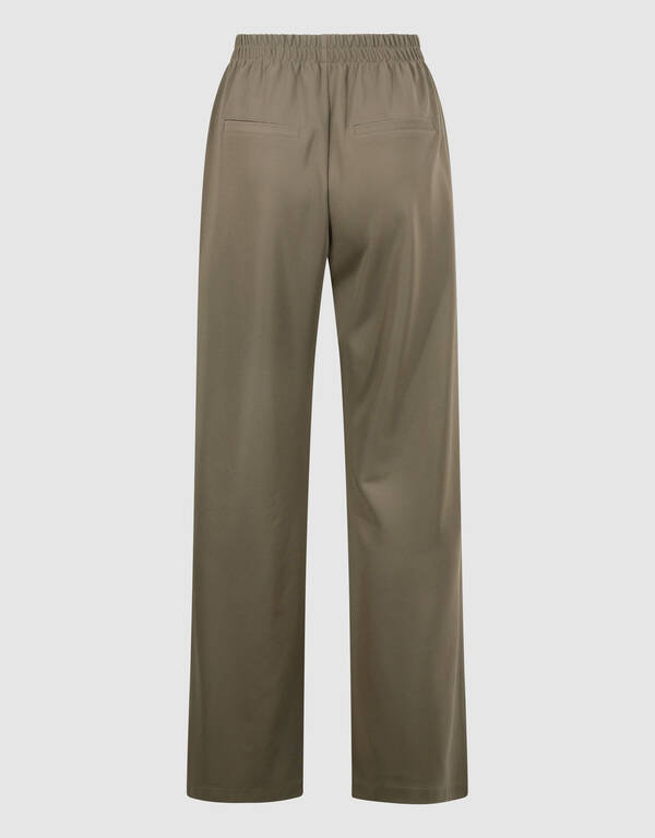 Basis Wide Leg Broek Donkergroen SHOEBY WOMEN