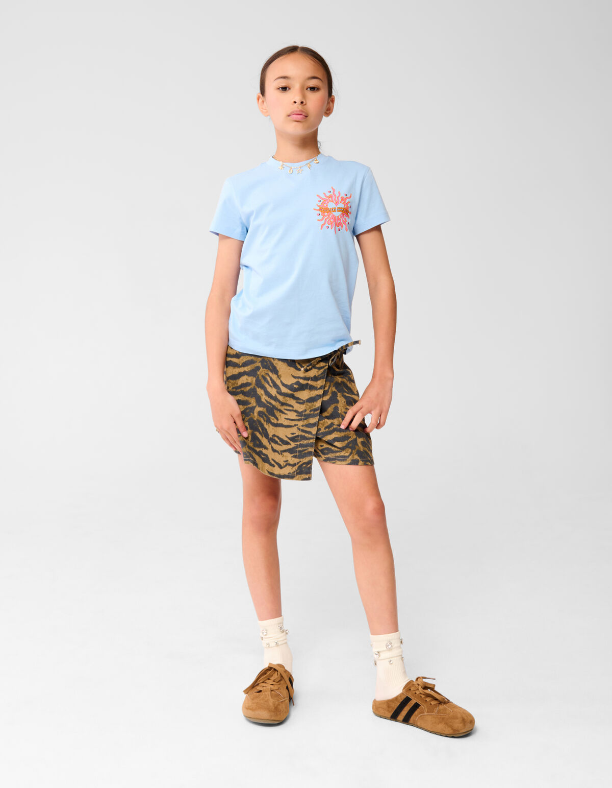 Cool Artwork T-shirt Lichtblauw SHOEBY GIRLS