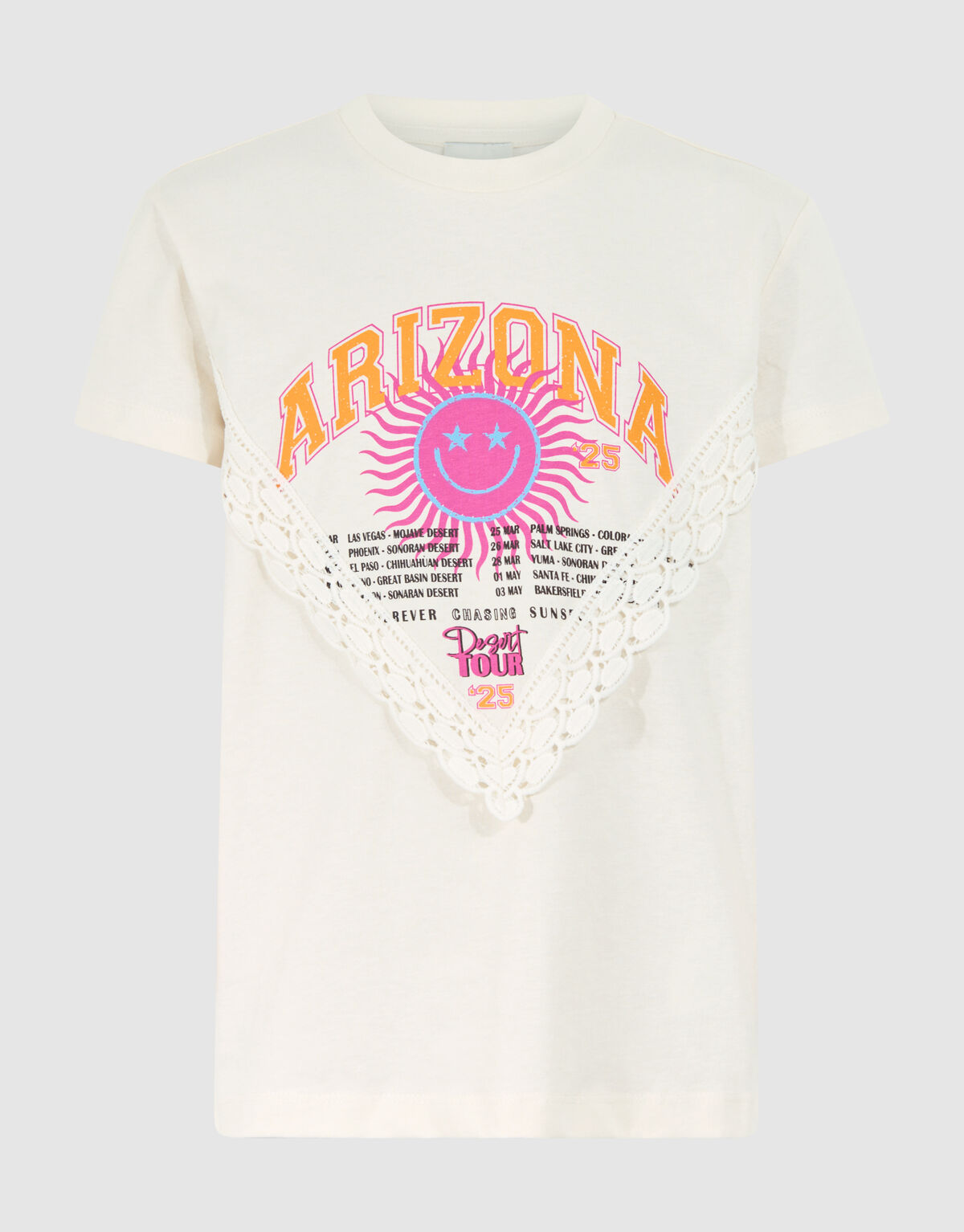 Arizona Lace T-shirt Gebroken Wit SHOEBY GIRLS