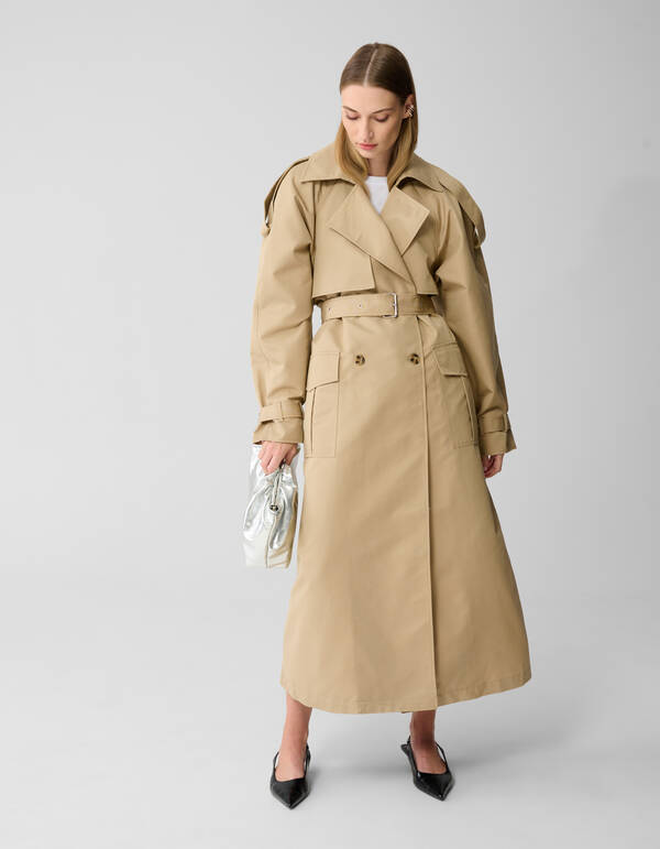 Oversized Trenchcoat Zand By Lonneke SHOEBY WOMEN