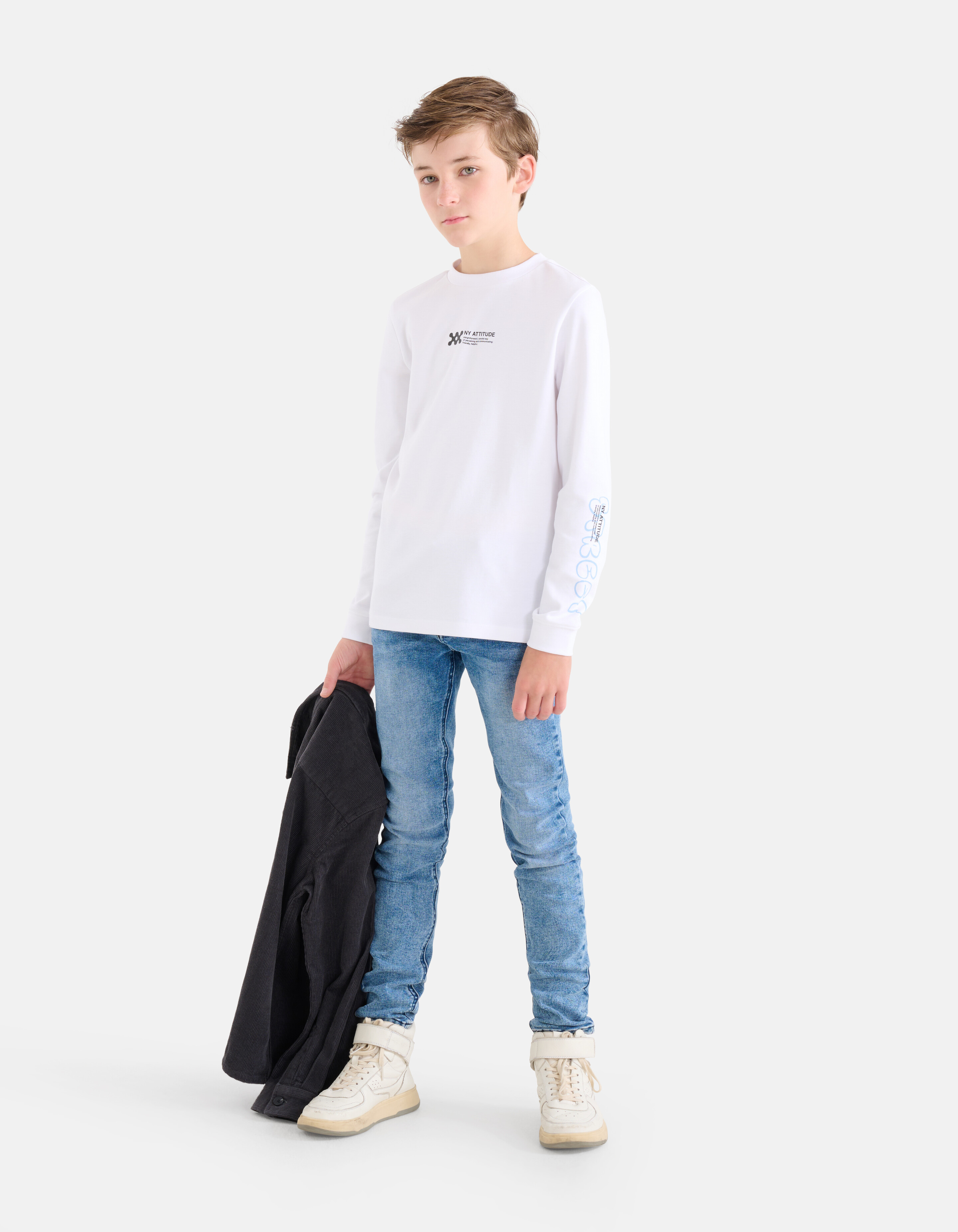 Grafisch Longsleeve Wit SHOEBY BOYS