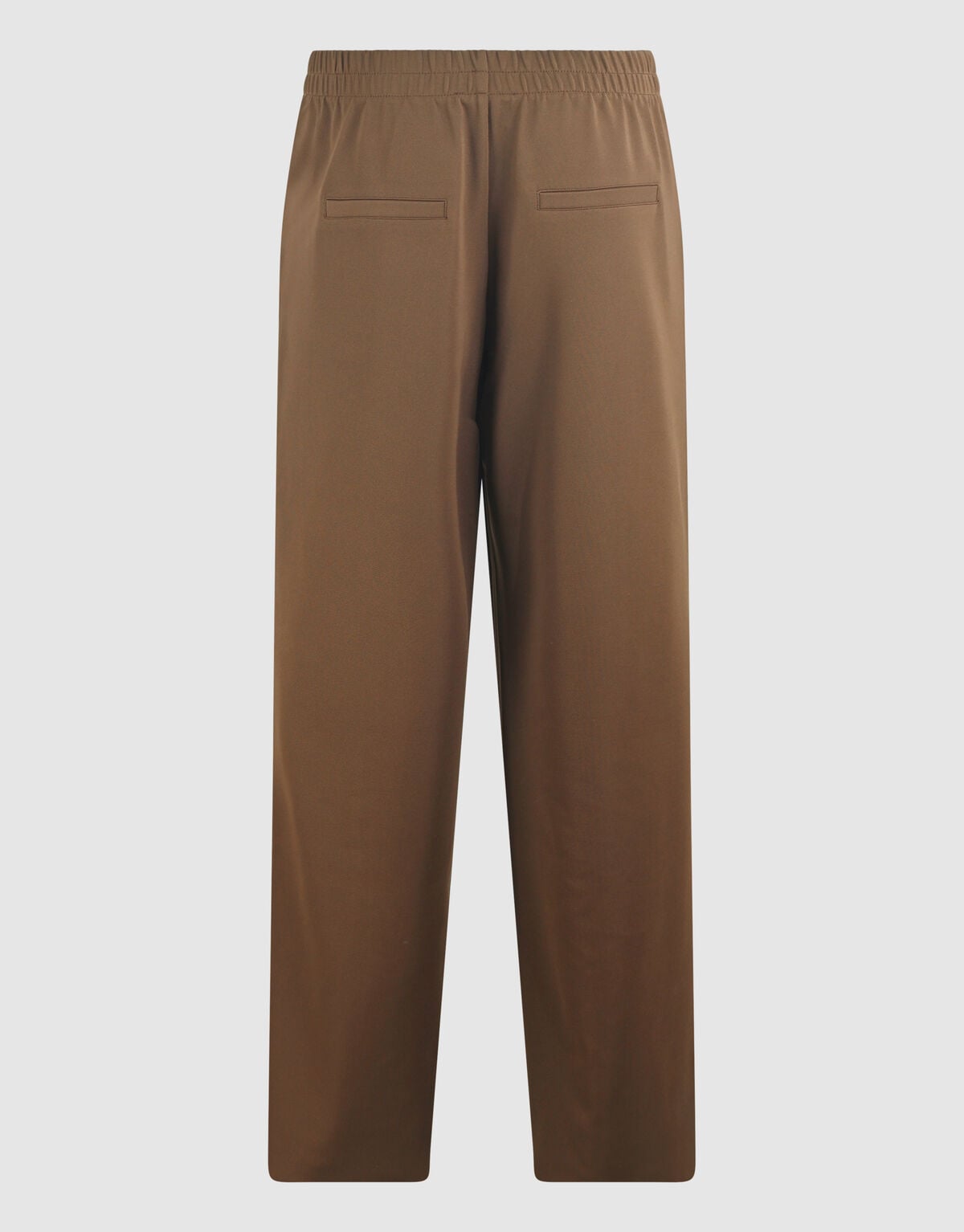 Basic Wide Leg Fit Broek Bruin SHOEBY WOMEN