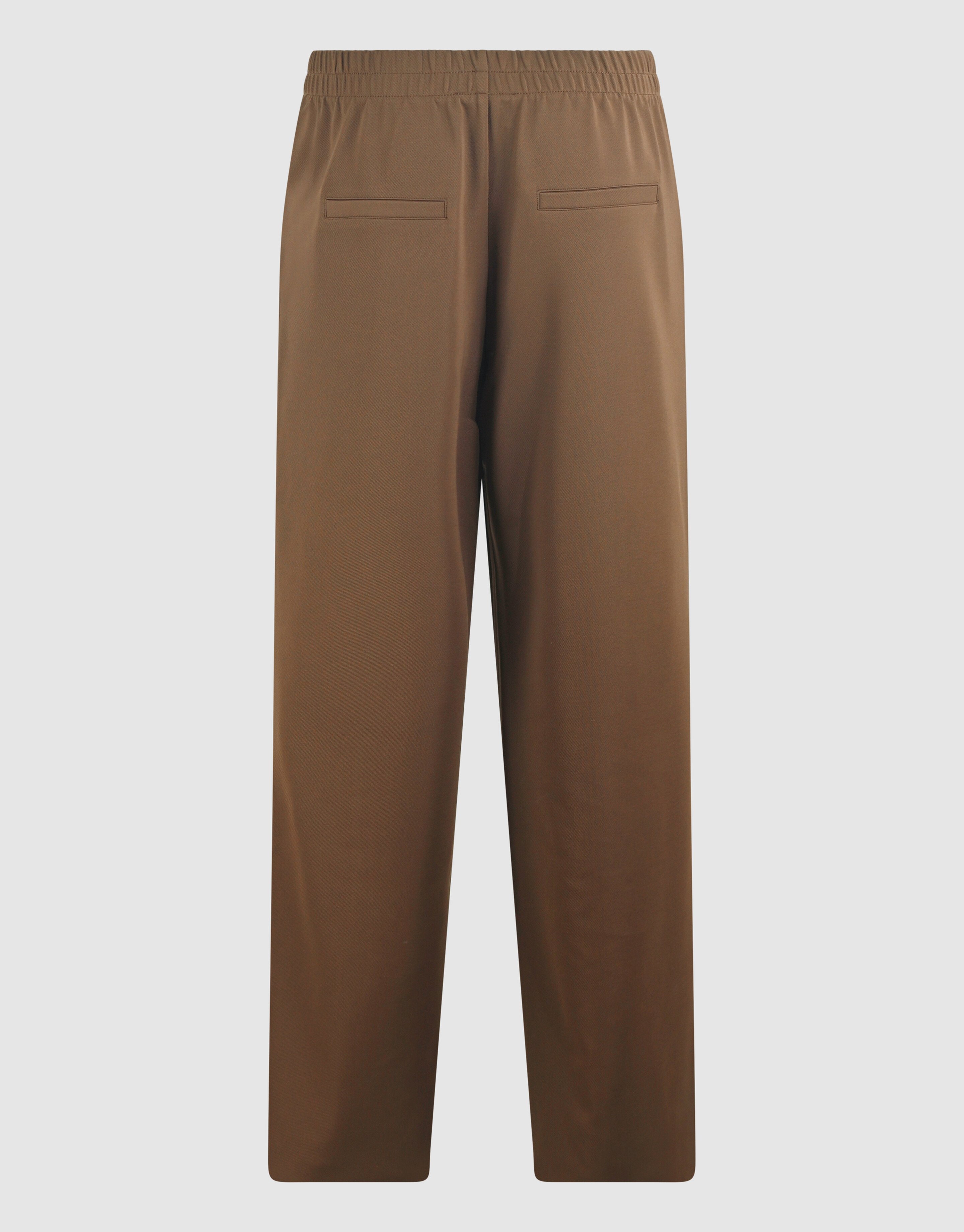 Basic Wide Leg Fit Broek Bruin SHOEBY WOMEN
