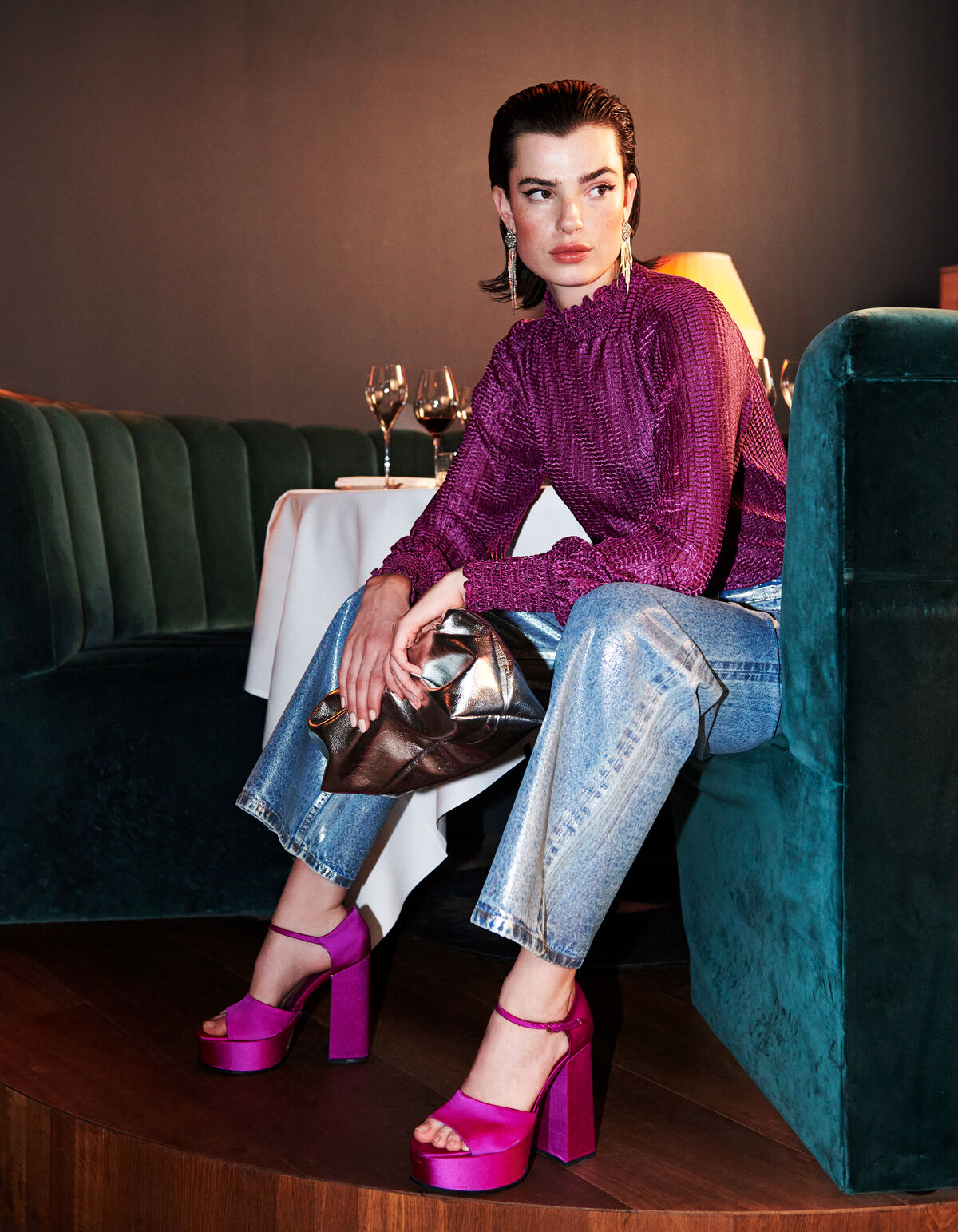 Structuur Top Paars SHOEBY WOMEN