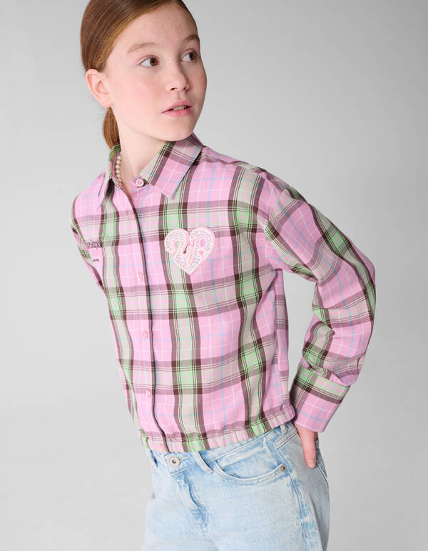 Cropped Ruiten Blouse Lichtroze SHOEBY GIRLS