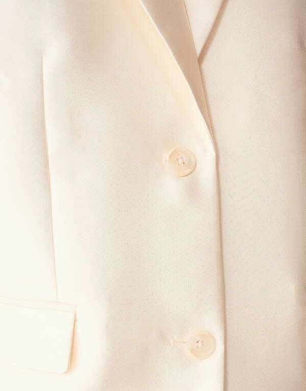 Oversized Sleeveless Blazer Gebroken Wit SHOEBY WOMEN