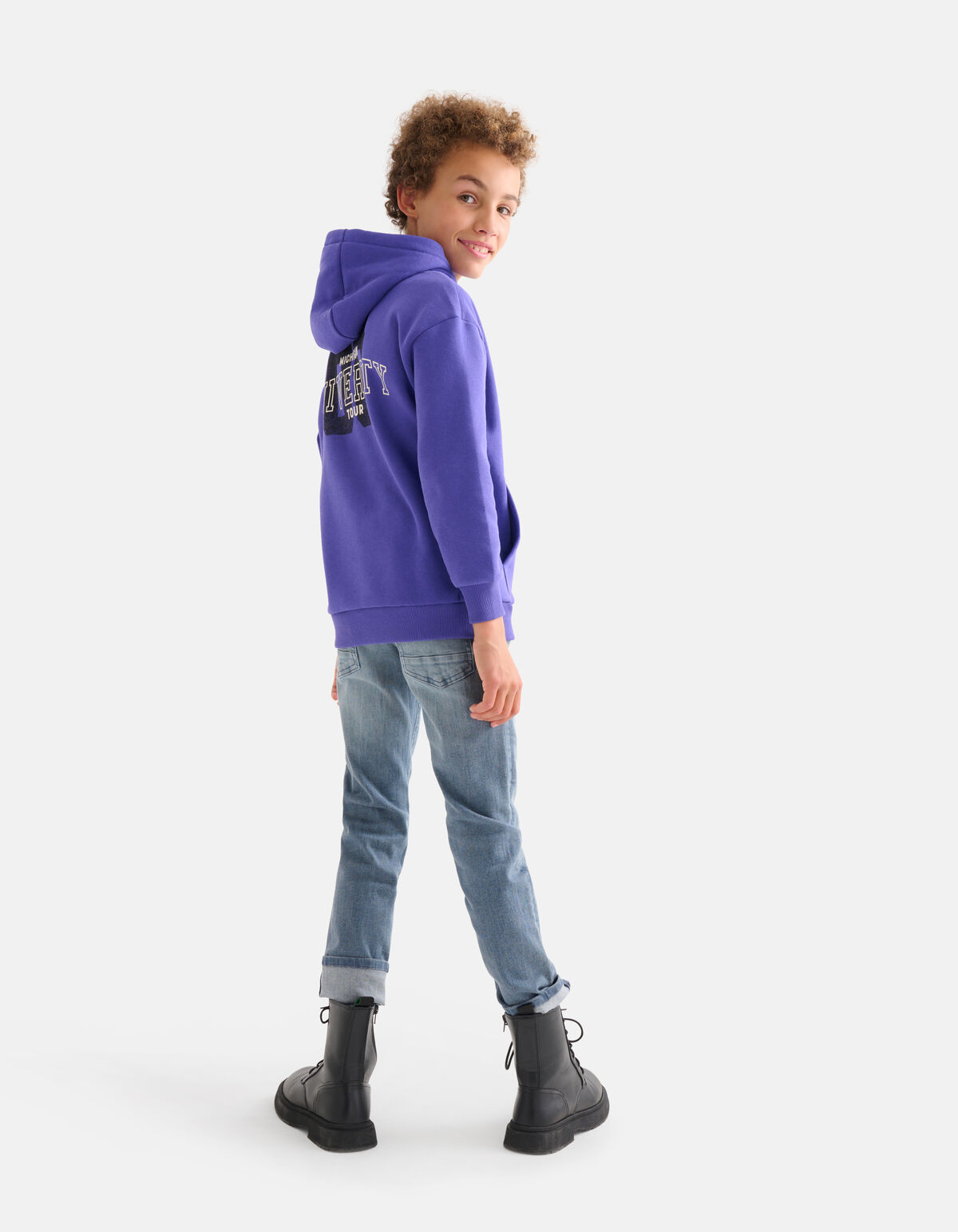 Printed Hoodie Paars SHOEBY BOYS
