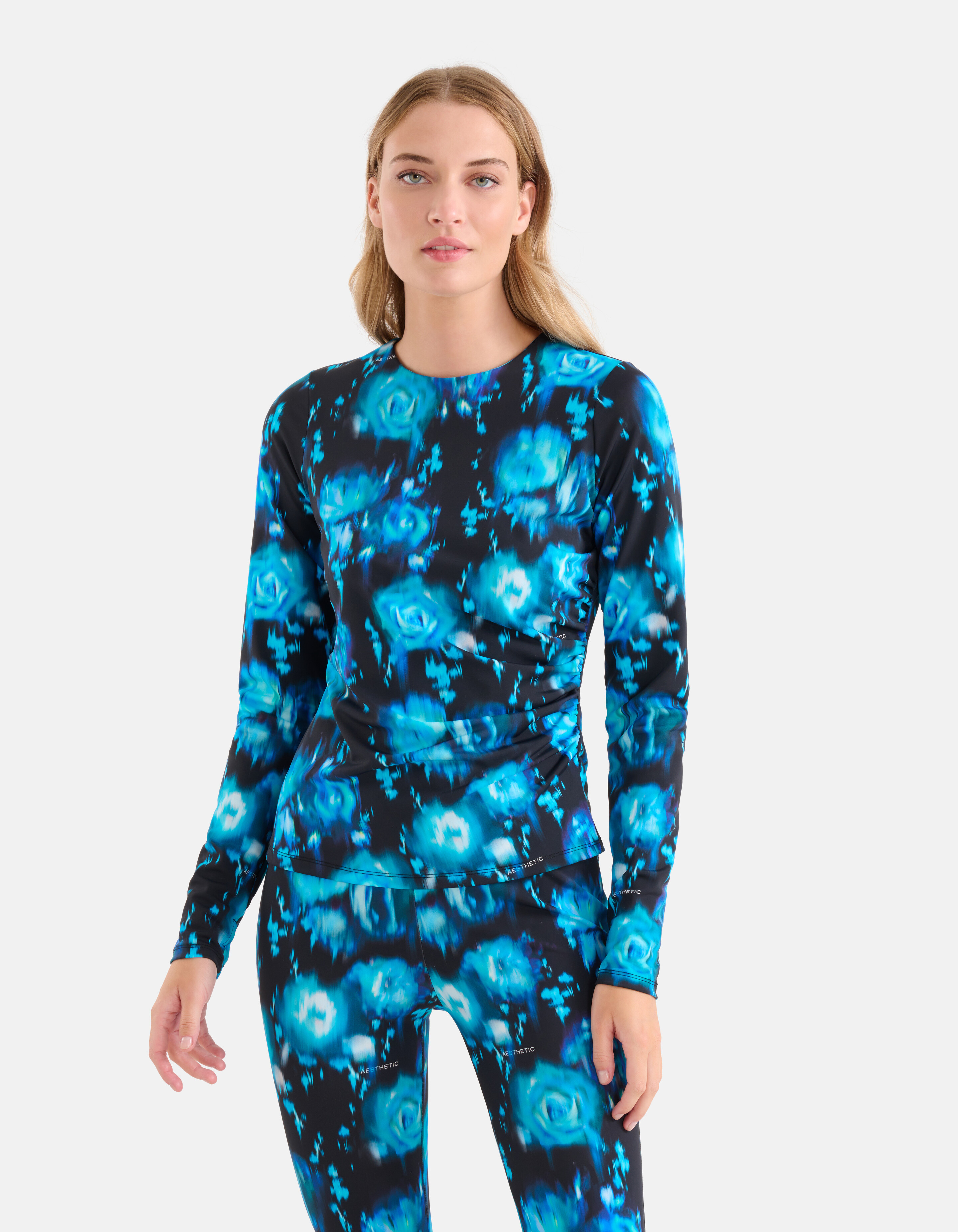 Printed Travel Top Blauw SHOEBY WOMEN