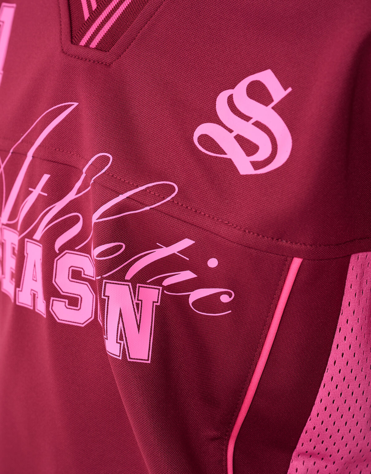 Baseball Mix T-shirt Donkerrood SHOEBY GIRLS