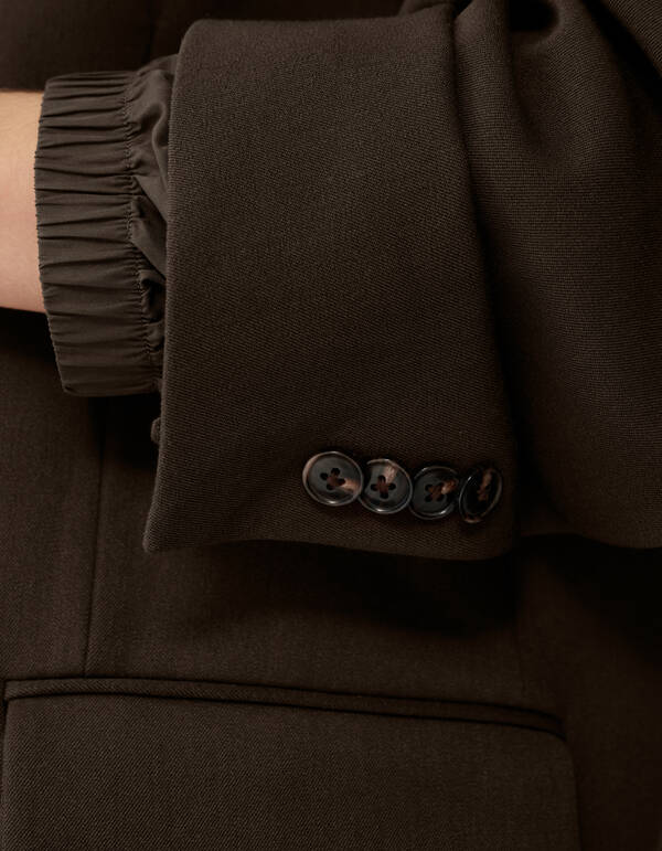 Tapered Blazer Donkerbruin By Lonneke SHOEBY WOMEN