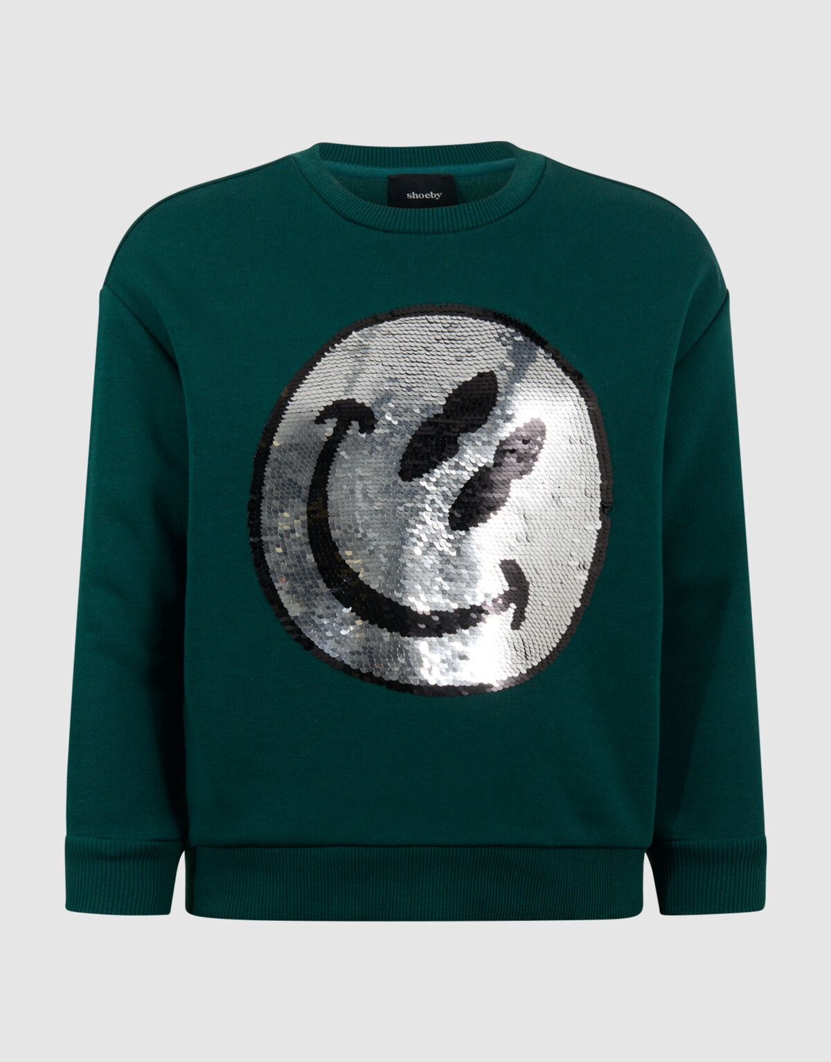 Two Way Sequin Sweater Donkergroen SHOEBY BOYS
