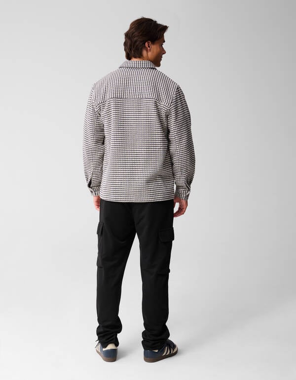 Pied De Poule Overshirt Zand SHOEBY MEN
