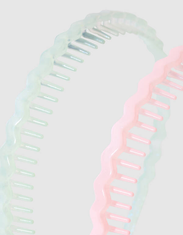 Wavy Haarband Set Roze/Blauw SHOEBY ACCESSOIRES