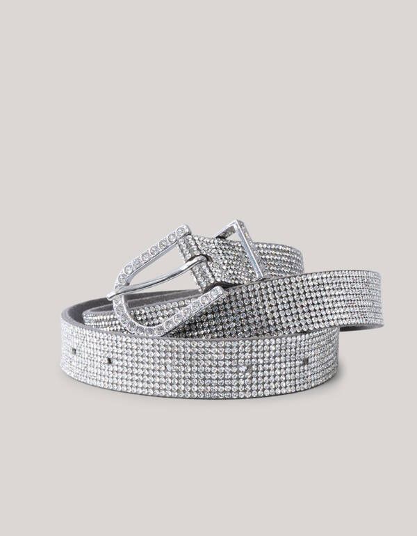 Strass Riem Zilver SHOEBY ACCESSOIRES