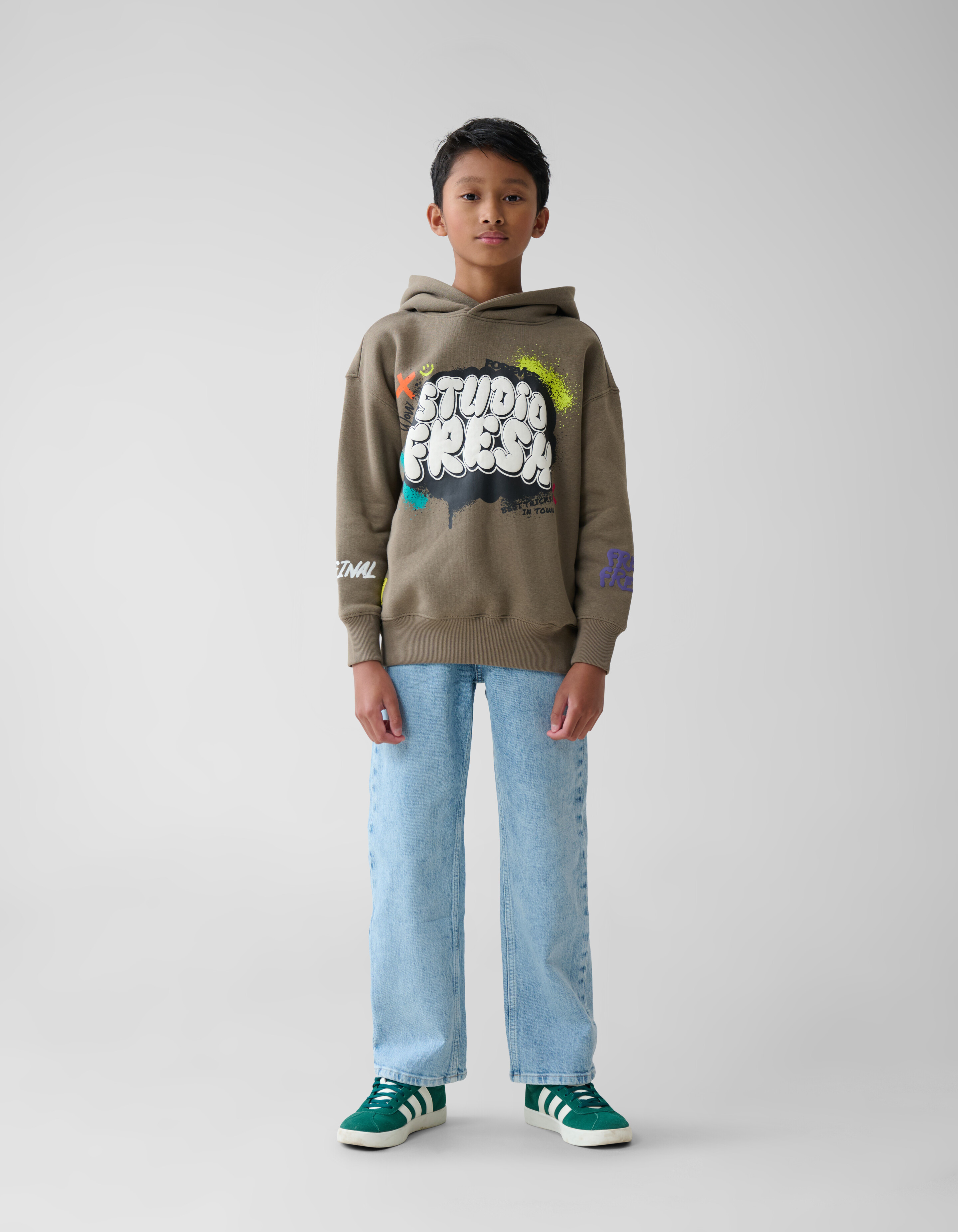 Artwork Hoodie Groen SHOEBY BOYS