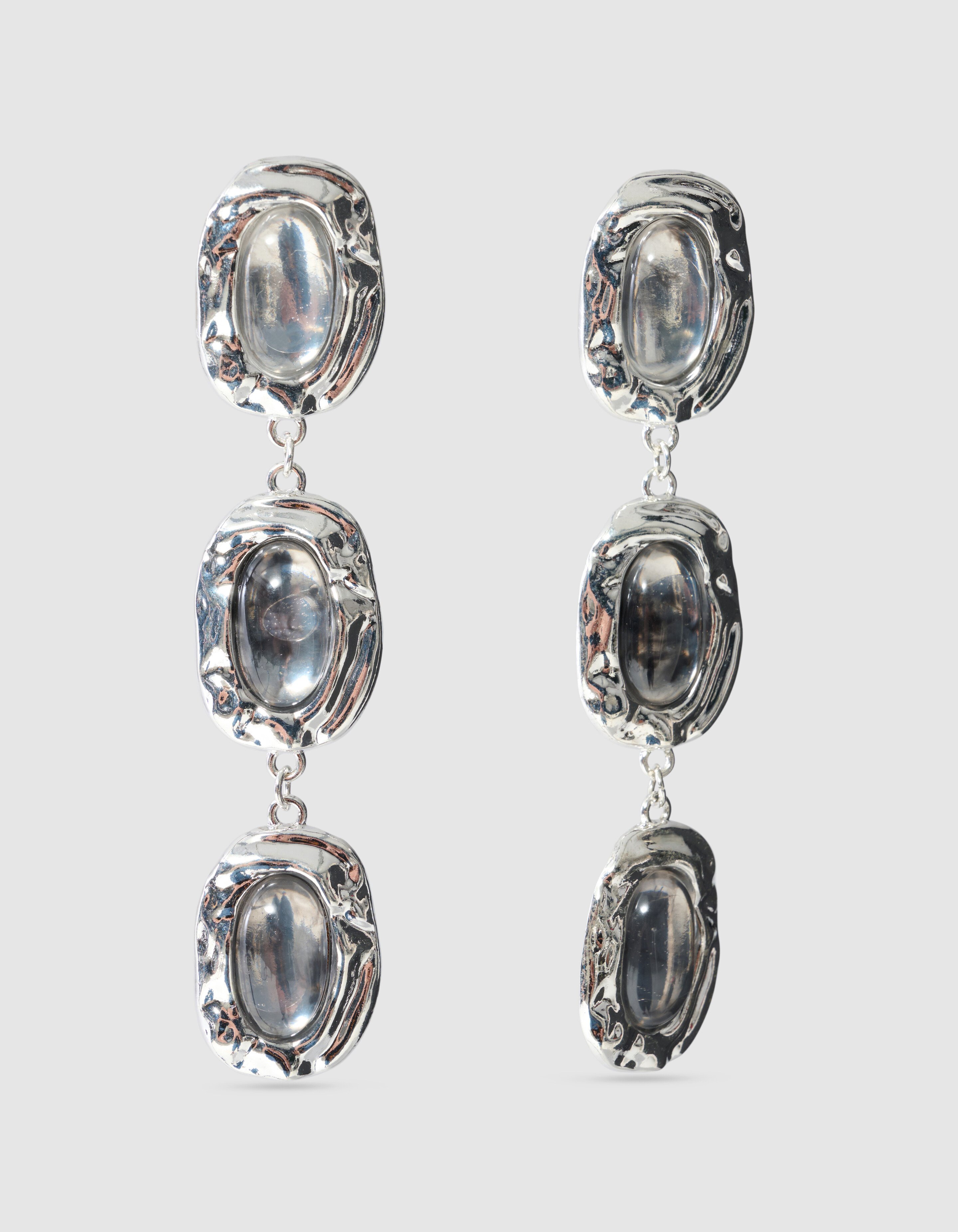Triple Stone Oorbellen Zilver SHOEBY ACCESSOIRES