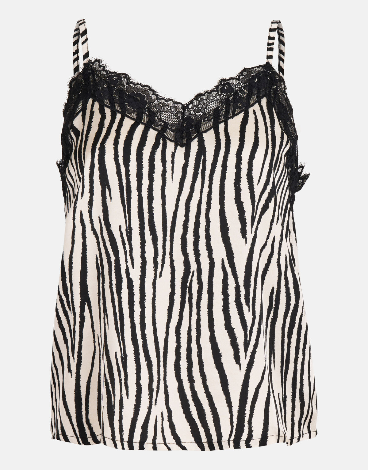 Zebra Printed Singlet Zwart/Wit SHOEBY WOMEN