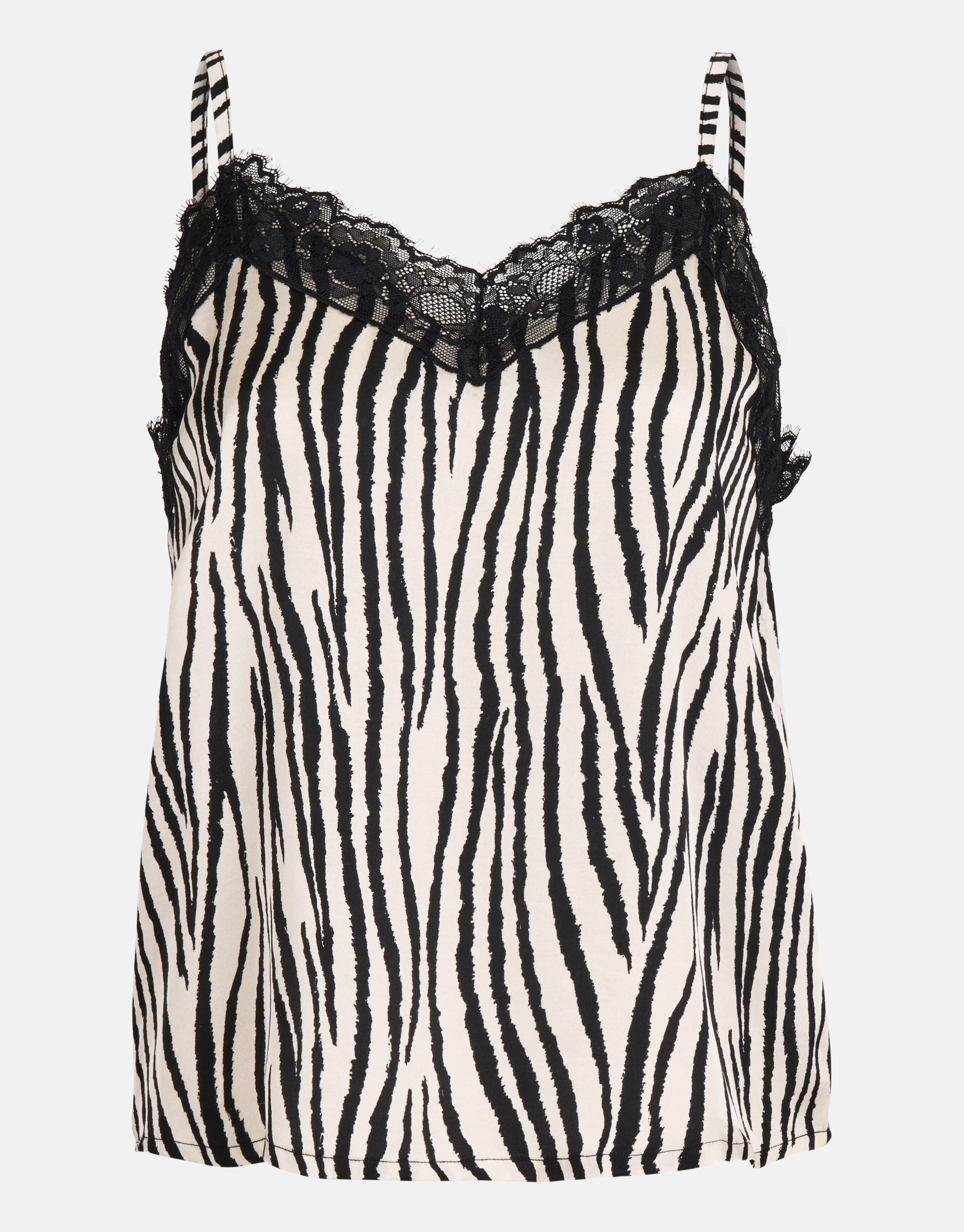 Zebra Printed Singlet Zwart/Wit SHOEBY WOMEN