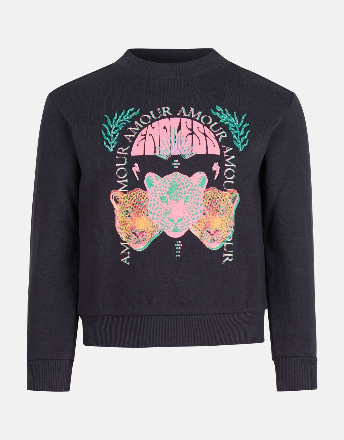 Tijger Sweater Donkergrijs SHOEBY GIRLS