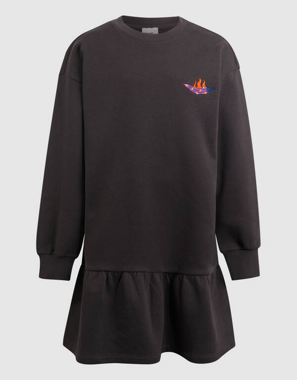 Rocky Sweat Jurk Donkergrijs SHOEBY GIRLS