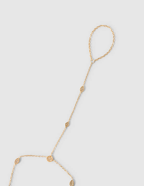 Eye Shape Hand Chain Goud SHOEBY ACCESSOIRES