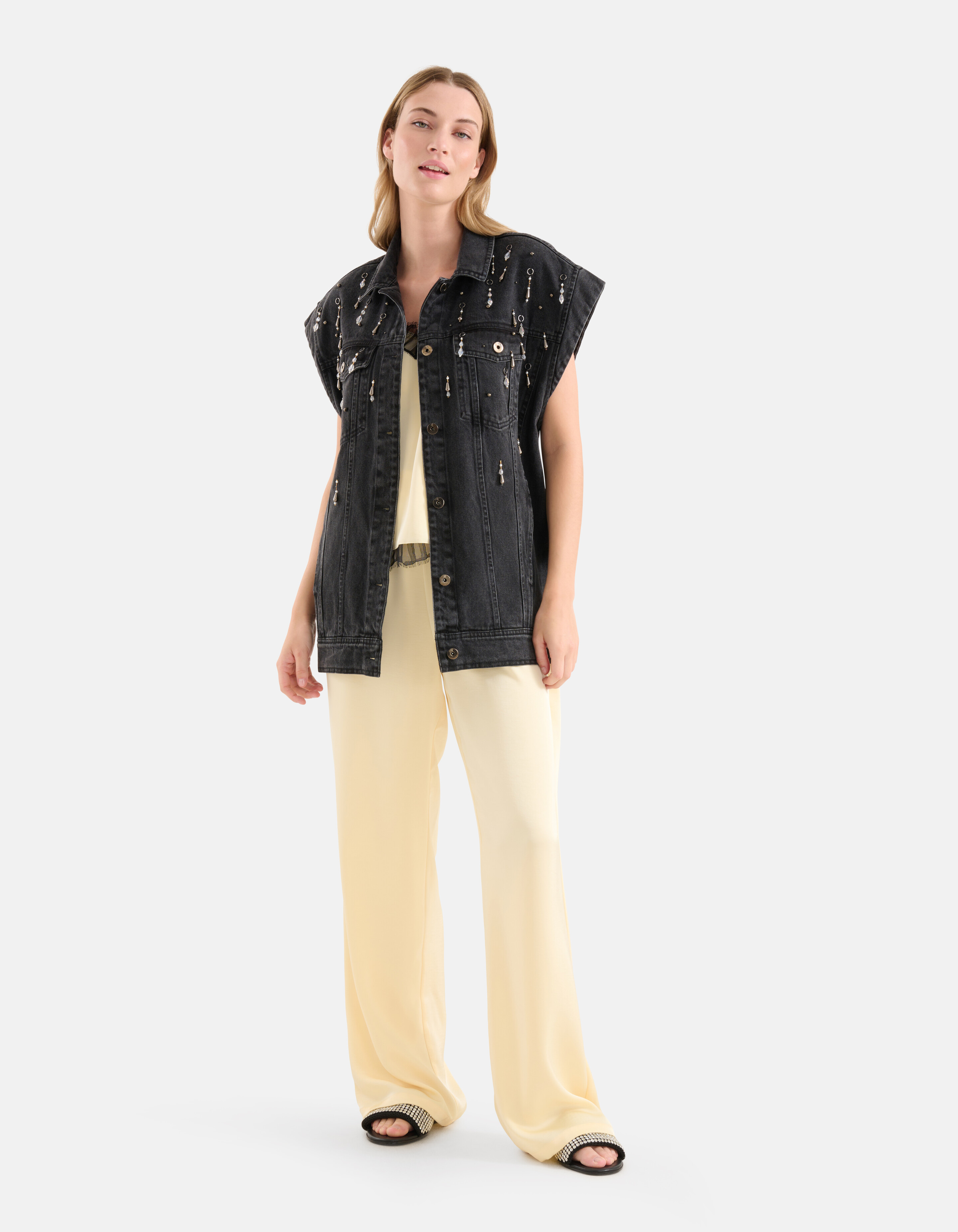 Rocky Denim Gilet Grijs SHOEBY WOMEN