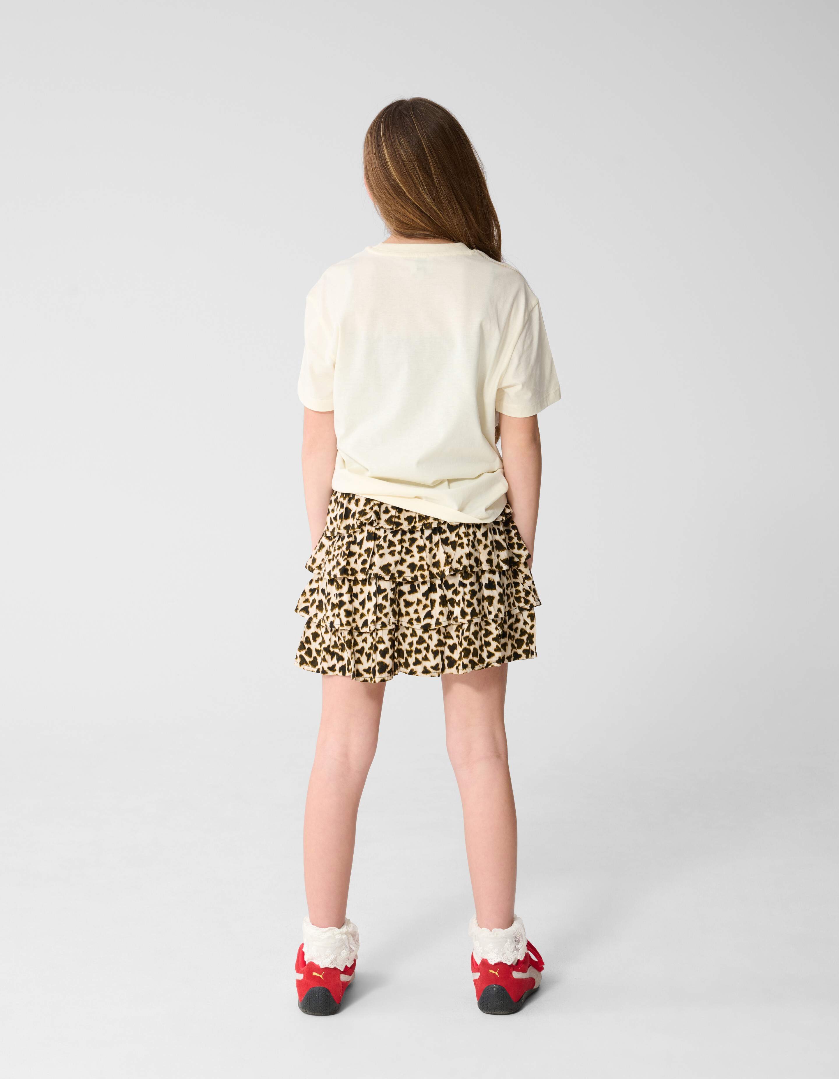 Heart Leopard Mini Rok Lichtbruin SHOEBY GIRLS