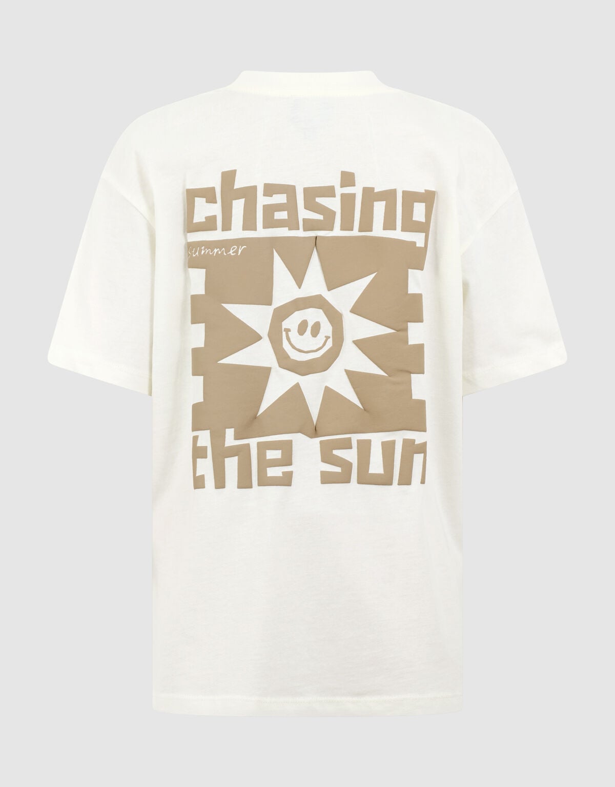 Chasing Artwork T-shirt Gebroken Wit SHOEBY BOYS
