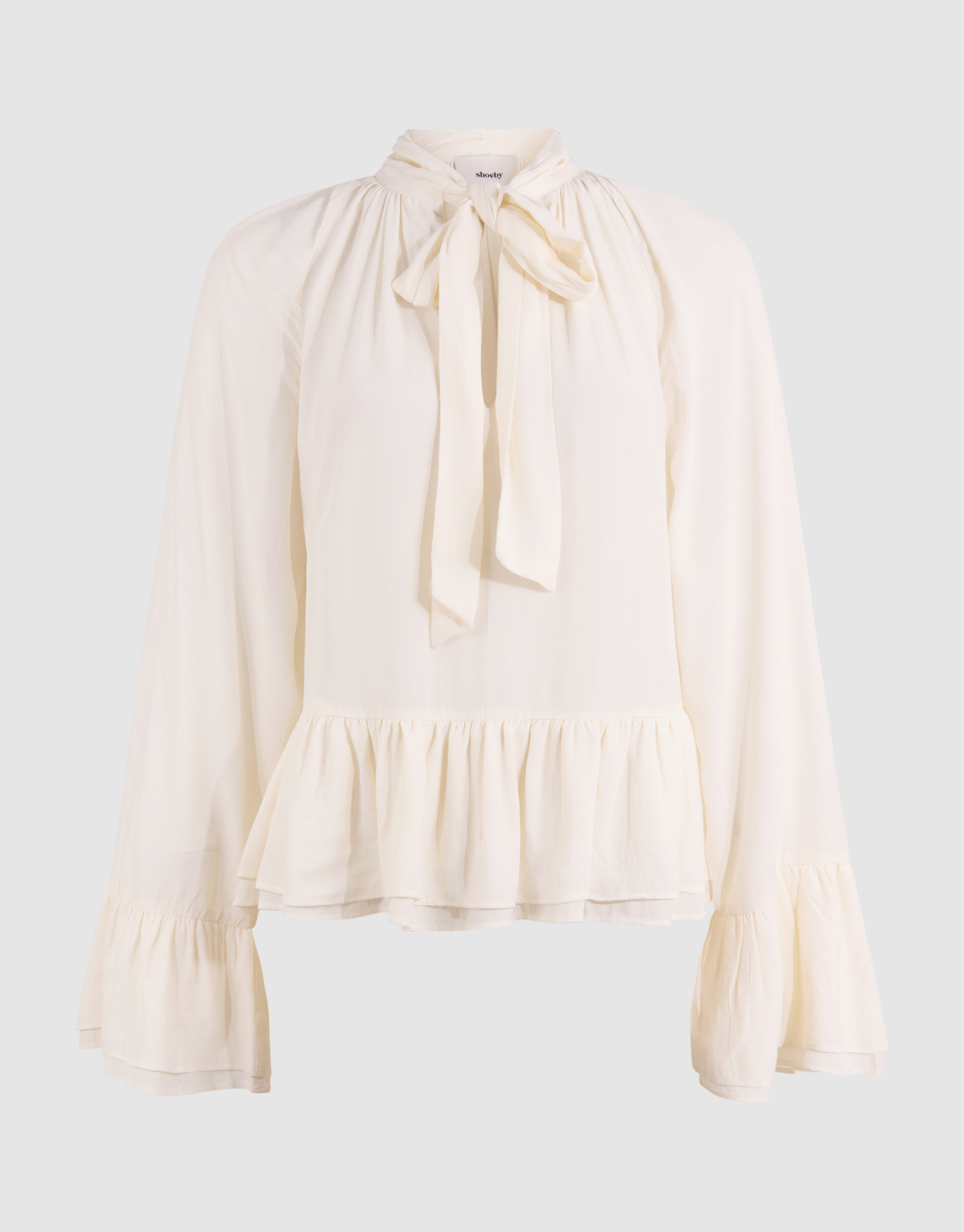 Volant Blouse Gebroken Wit SHOEBY WOMEN