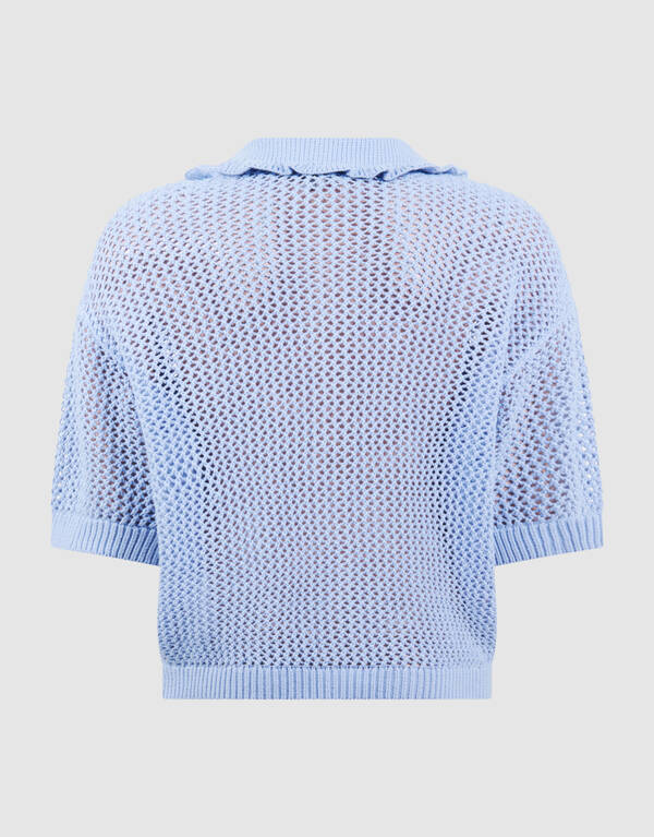 Strass Ruffle Vest Lichtblauw SHOEBY GIRLS