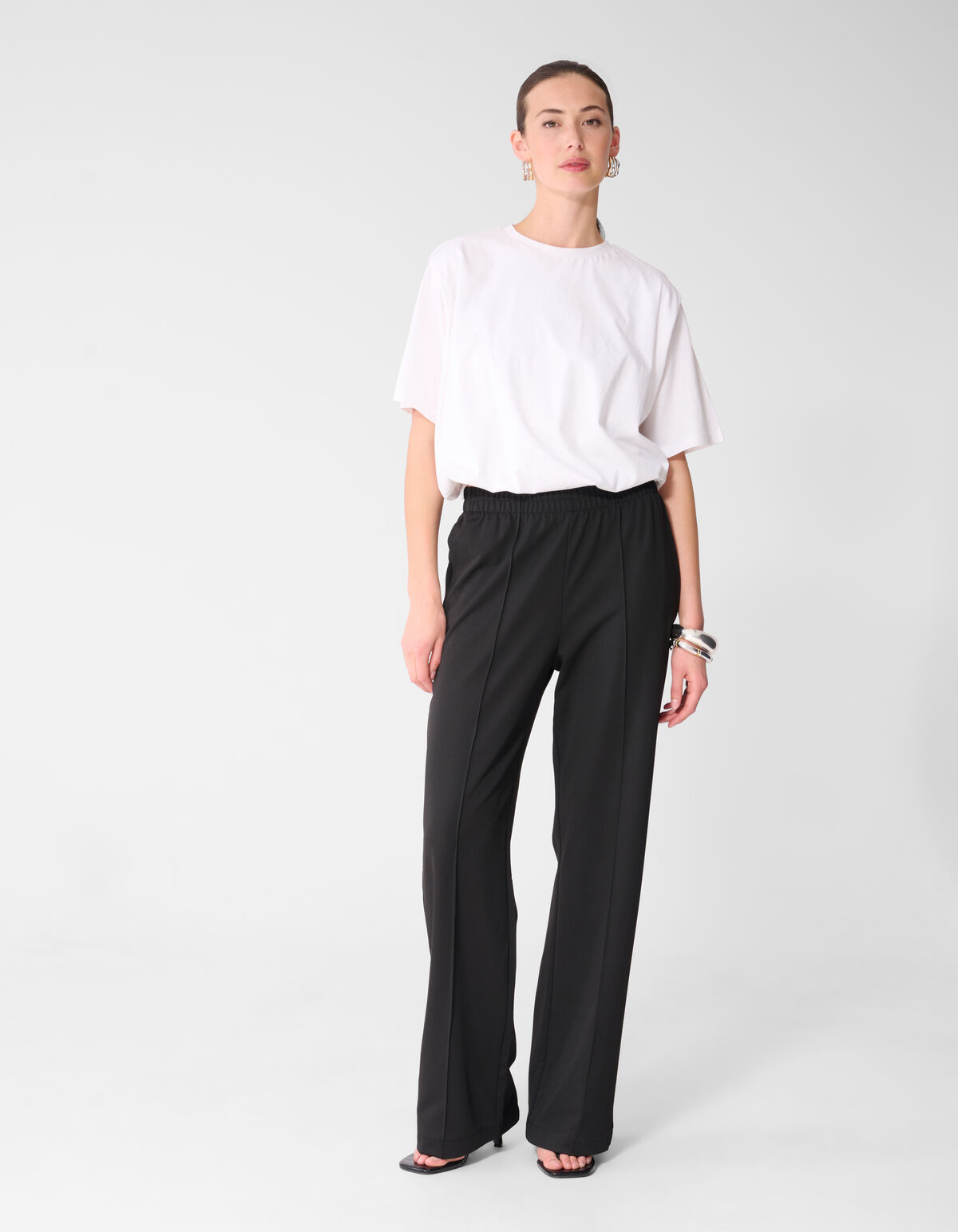 Basis Wide Leg Broek Zwart SHOEBY WOMEN