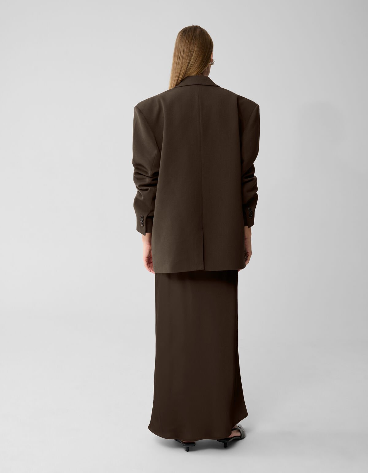 Tapered Blazer Donkerbruin By Lonneke SHOEBY WOMEN