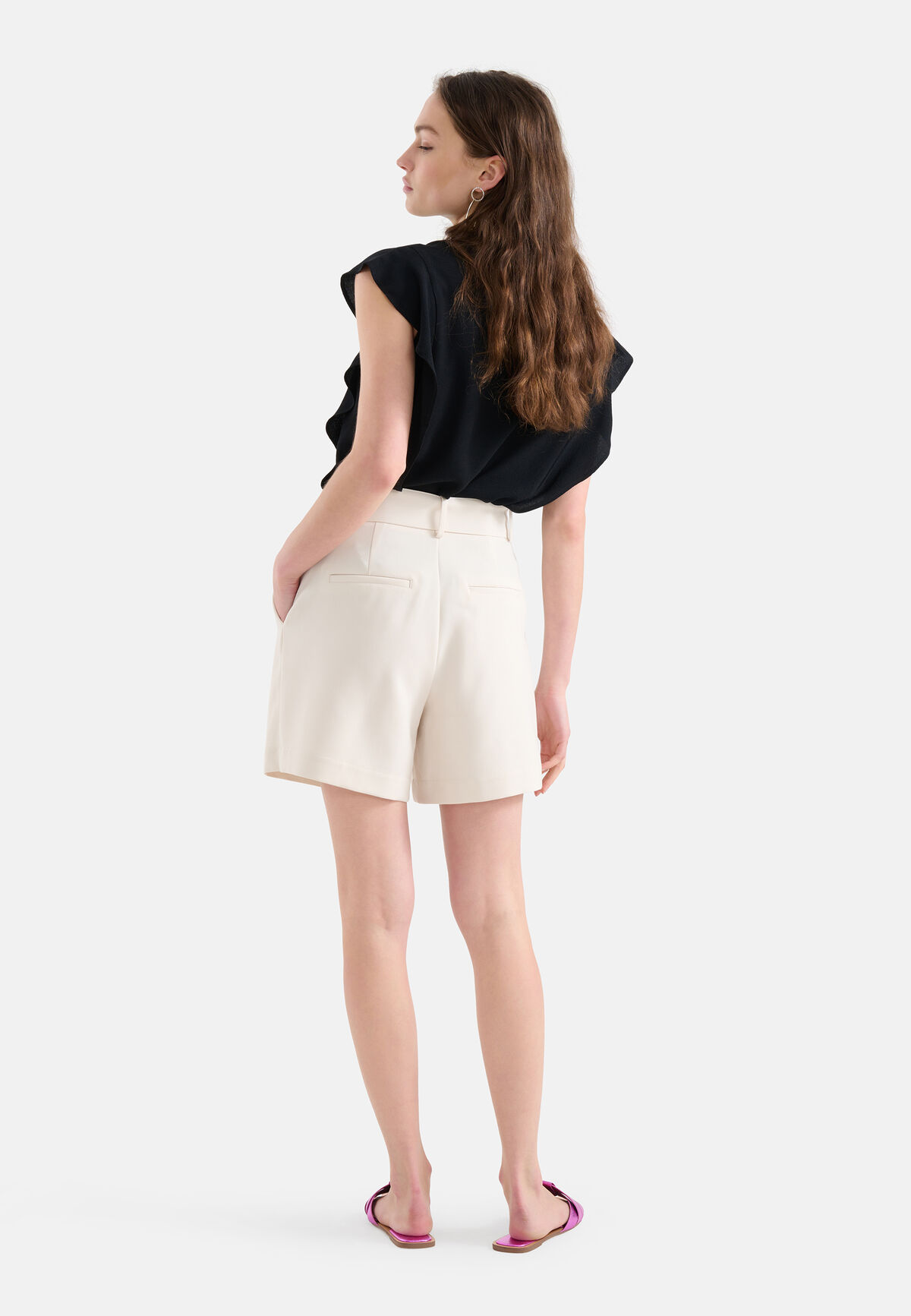 Ruffle Top Zwart SHOEBY WOMEN