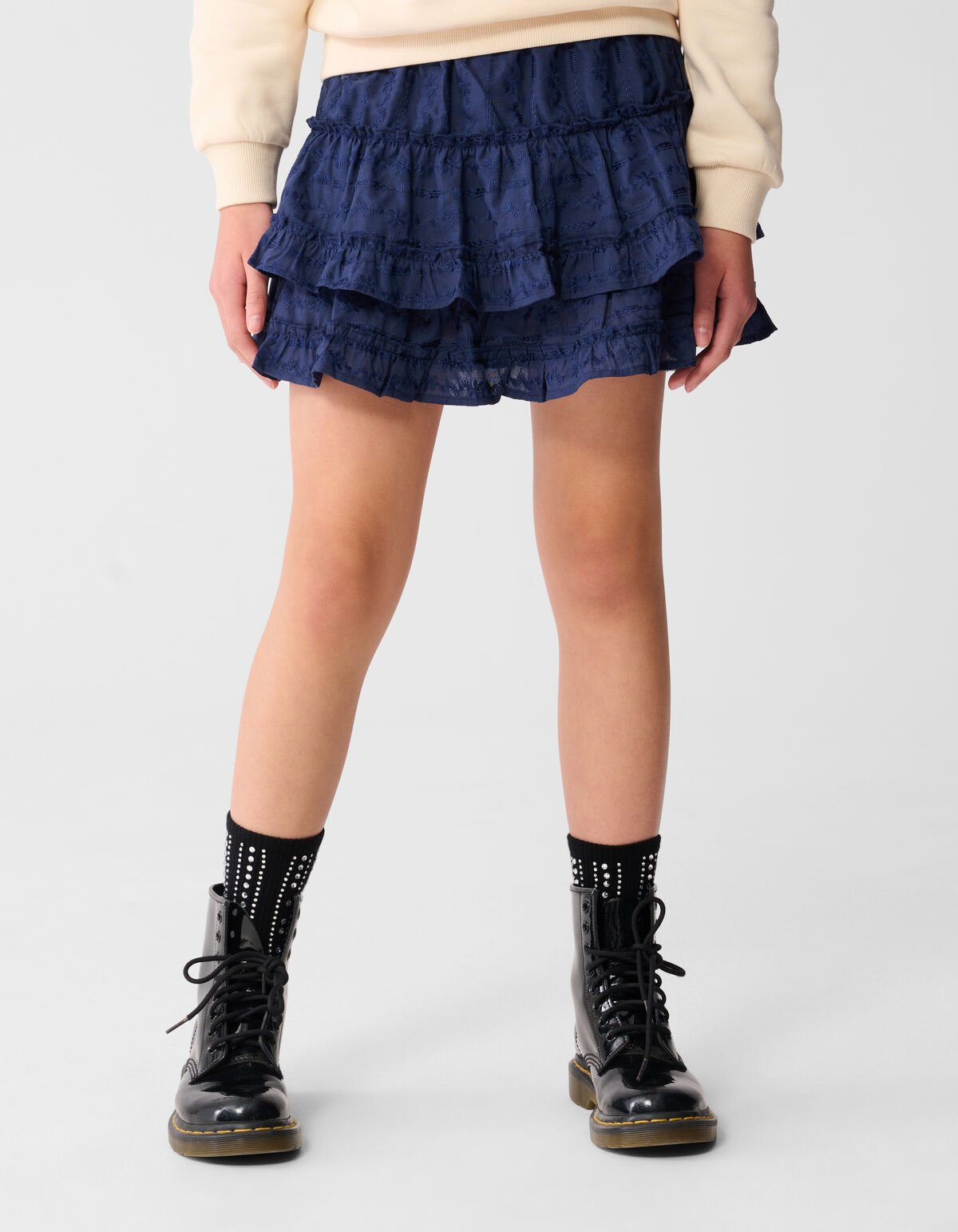 Embroidery Mini Rok Donkerblauw SHOEBY GIRLS