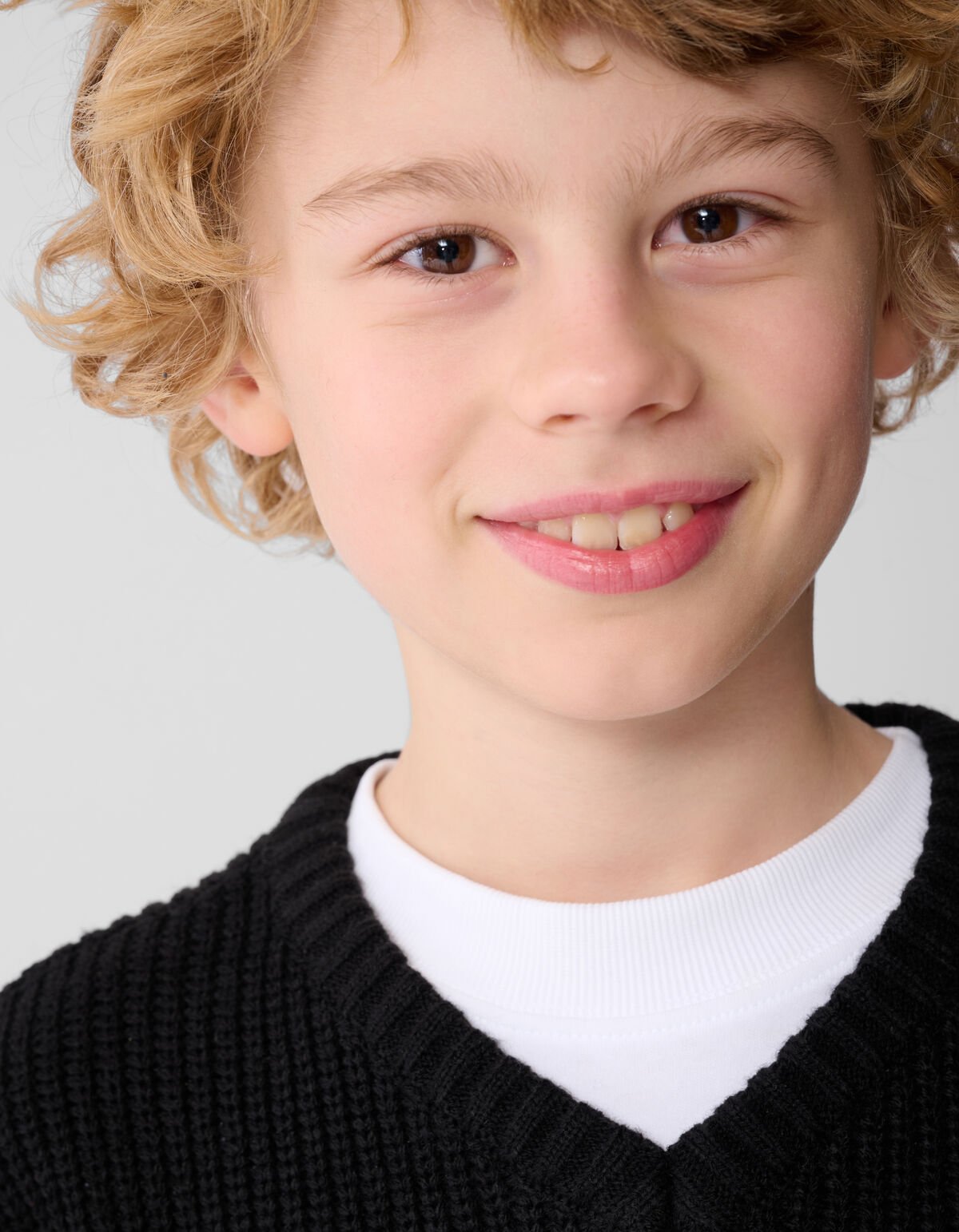 Gebreide Spencer Zwart SHOEBY BOYS