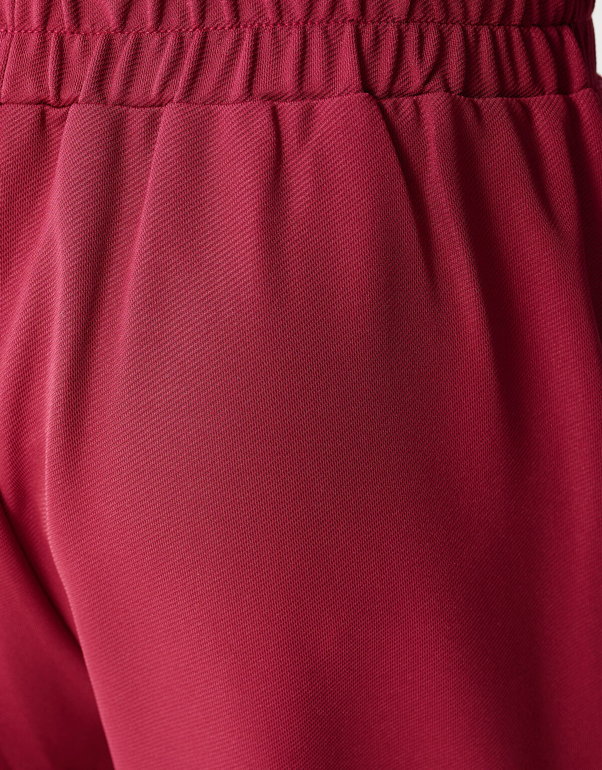 Sporty Wide Leg Broek Donkerroze SHOEBY GIRLS