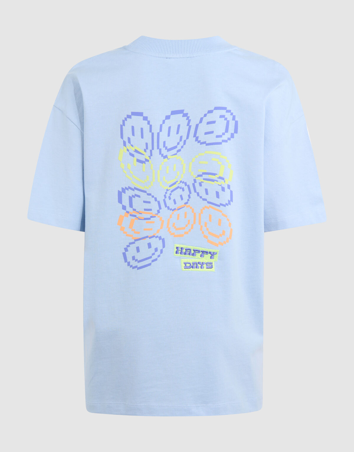 Smiley Artwork T-shirt Lichtblauw SHOEBY BOYS