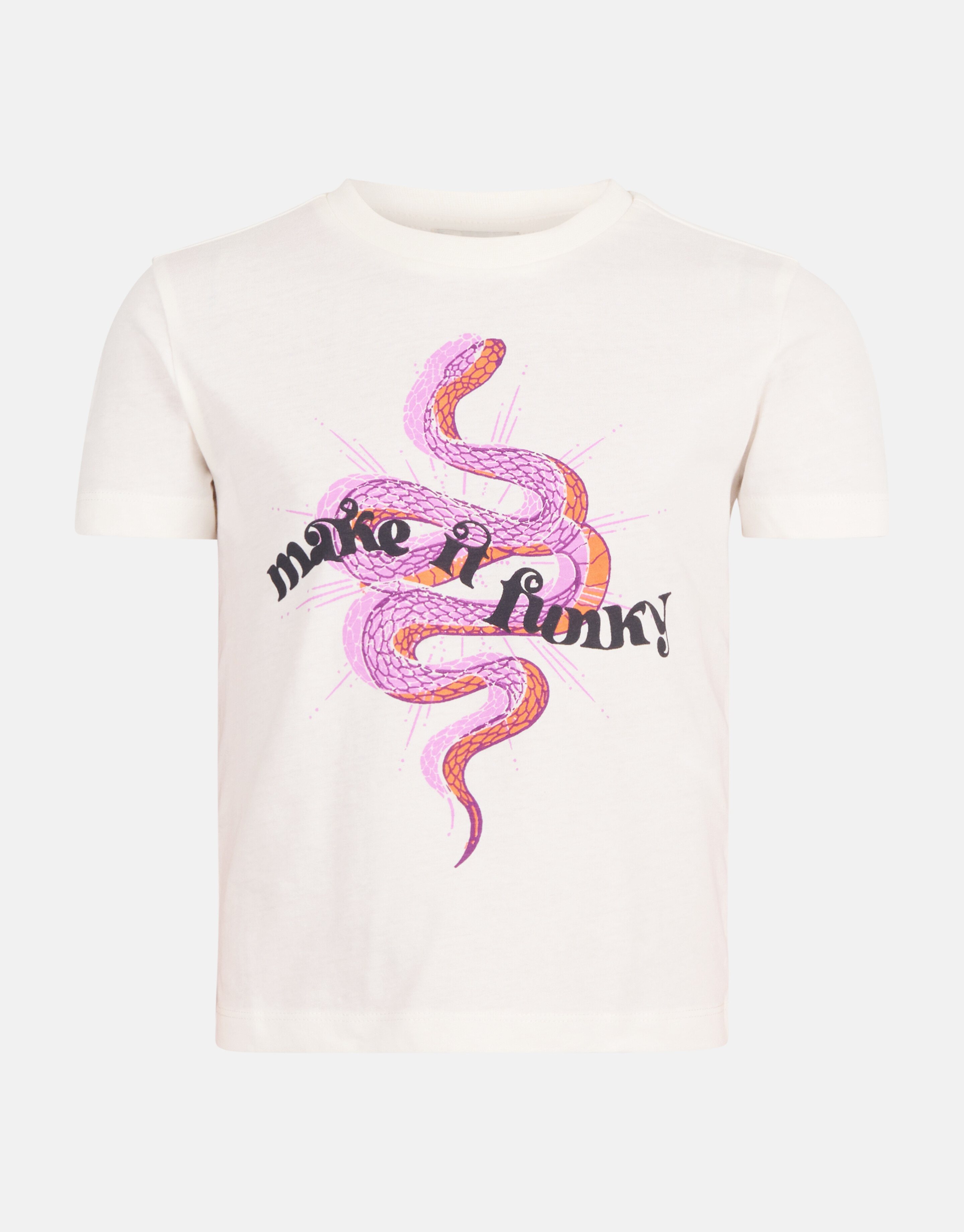 Funky Artwork T-shirt Gebroken Wit SHOEBY GIRLS