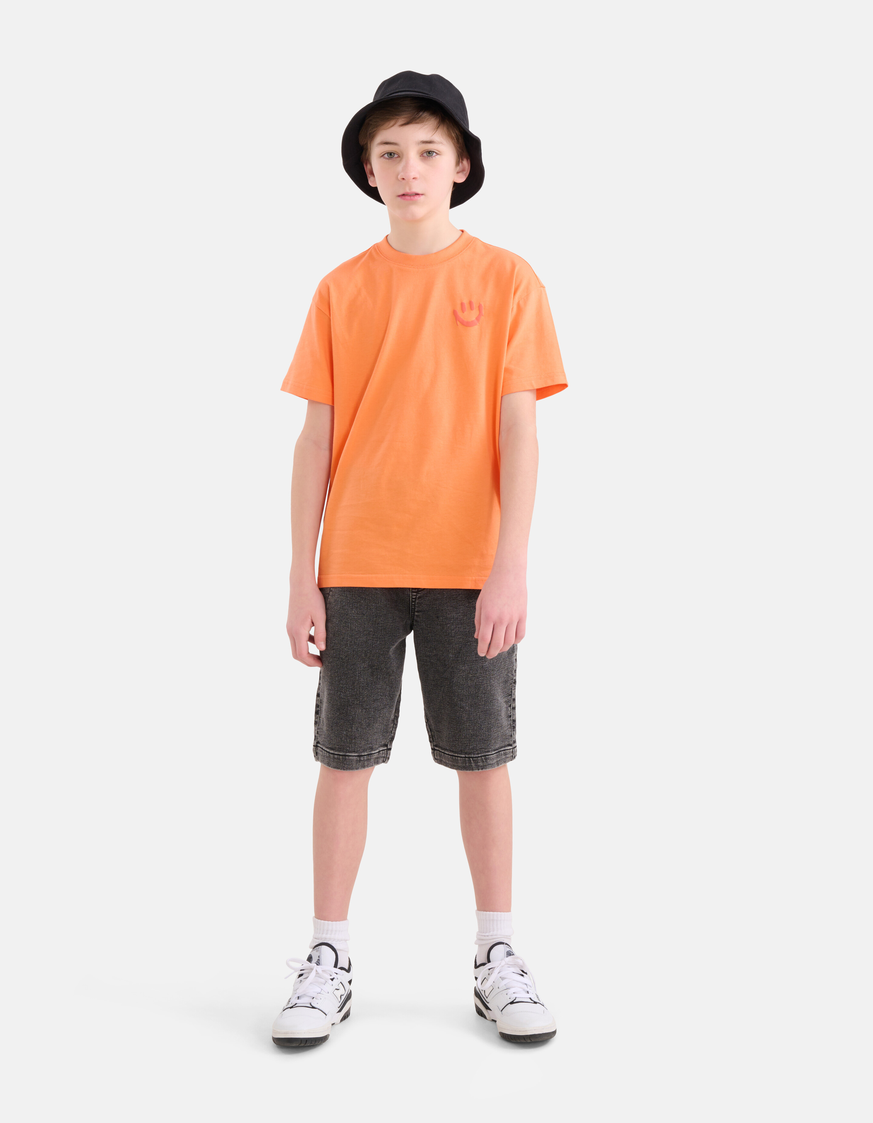 Smiley Artwork T-shirt Oranje SHOEBY BOYS